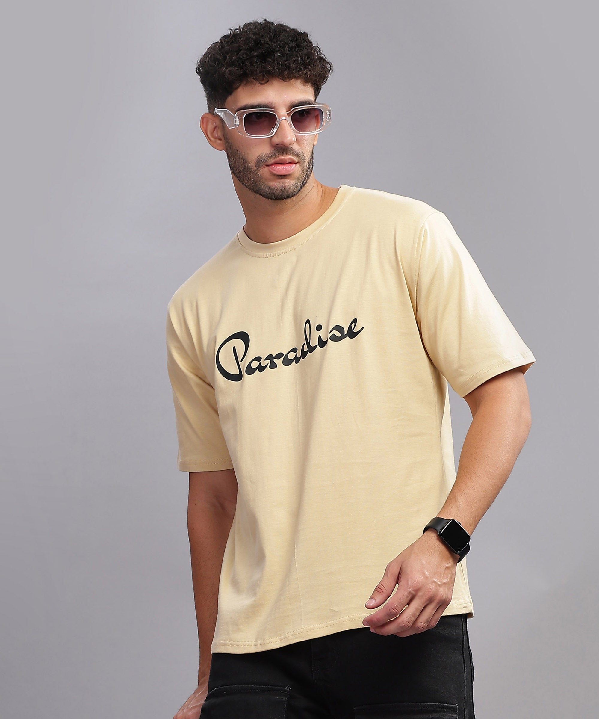 Paradise | Men's Oversized T-shirt | Cream