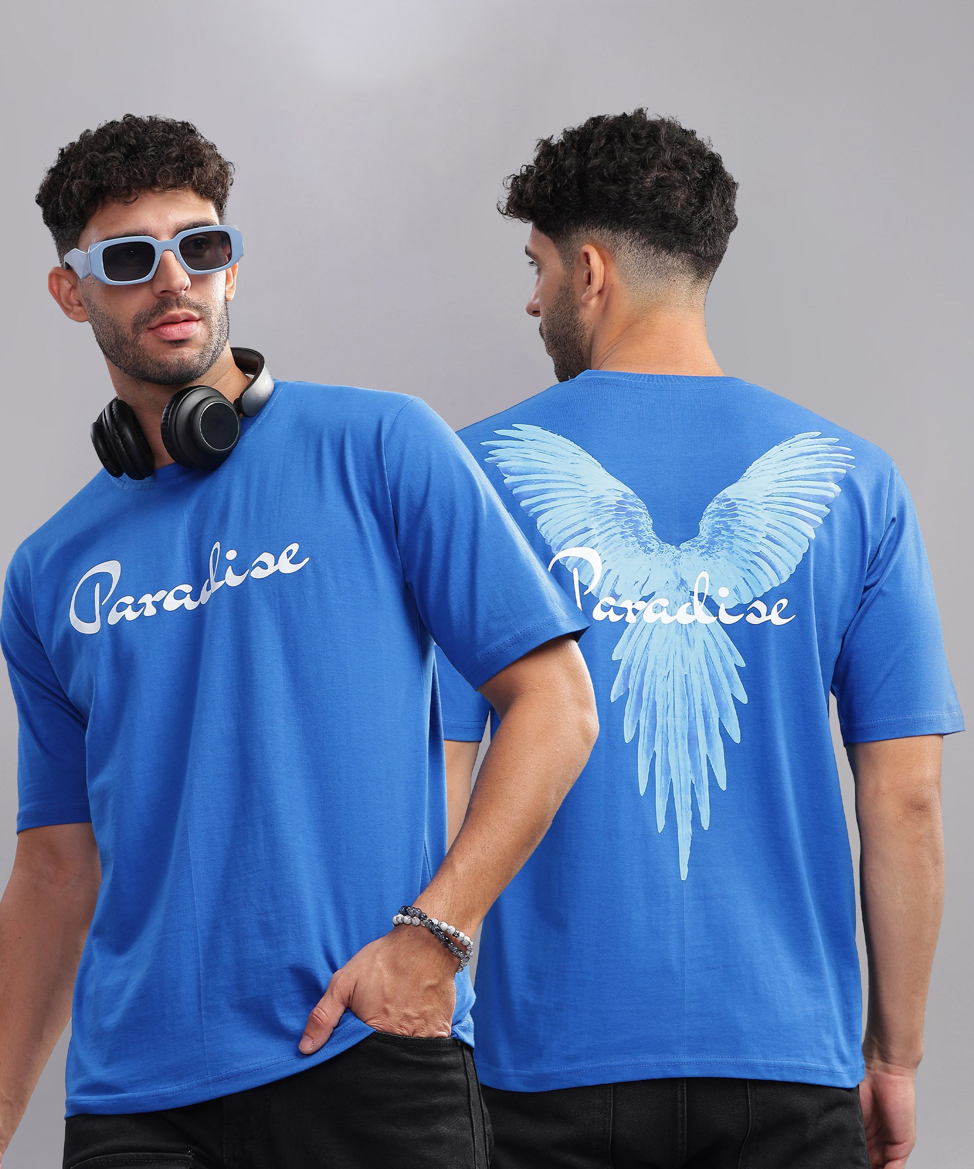 Paradise | Men's Oversized T-shirt | Blue