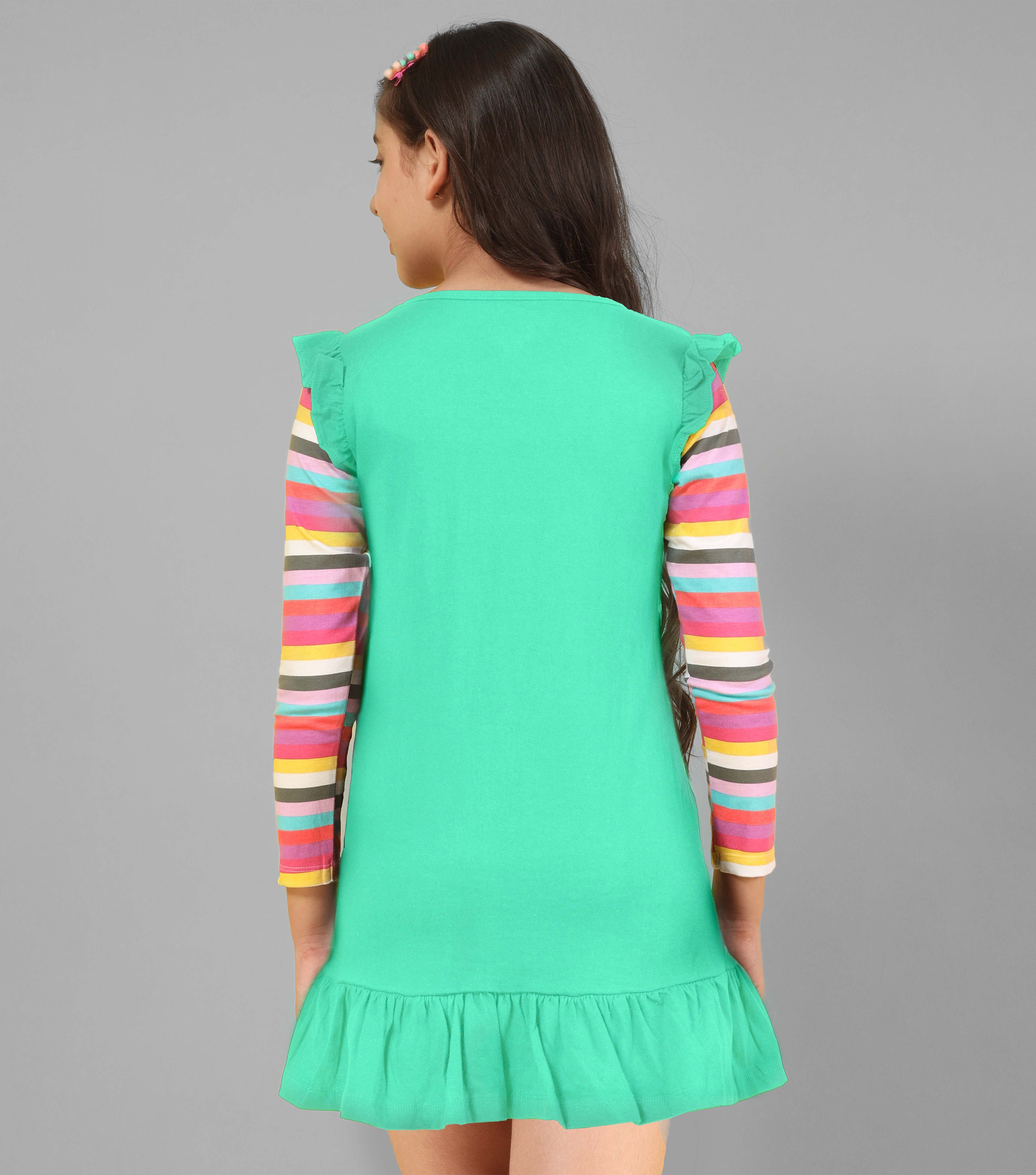 Long t-Shirt for Girls - Full Sleeve Tops Mint