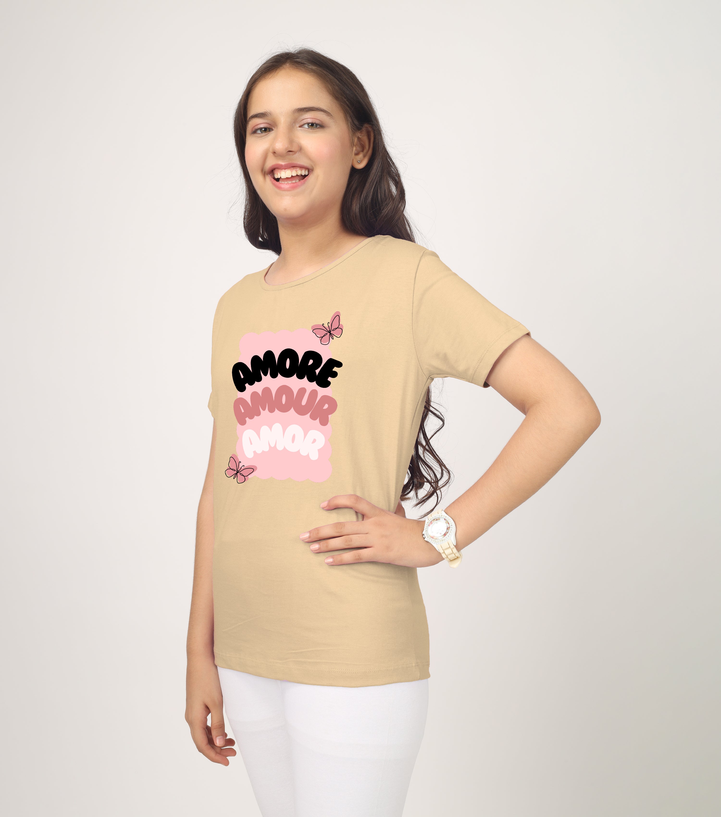 Girls Regular Fit Printed T-Shirts (Pack of 3) - Combo 3