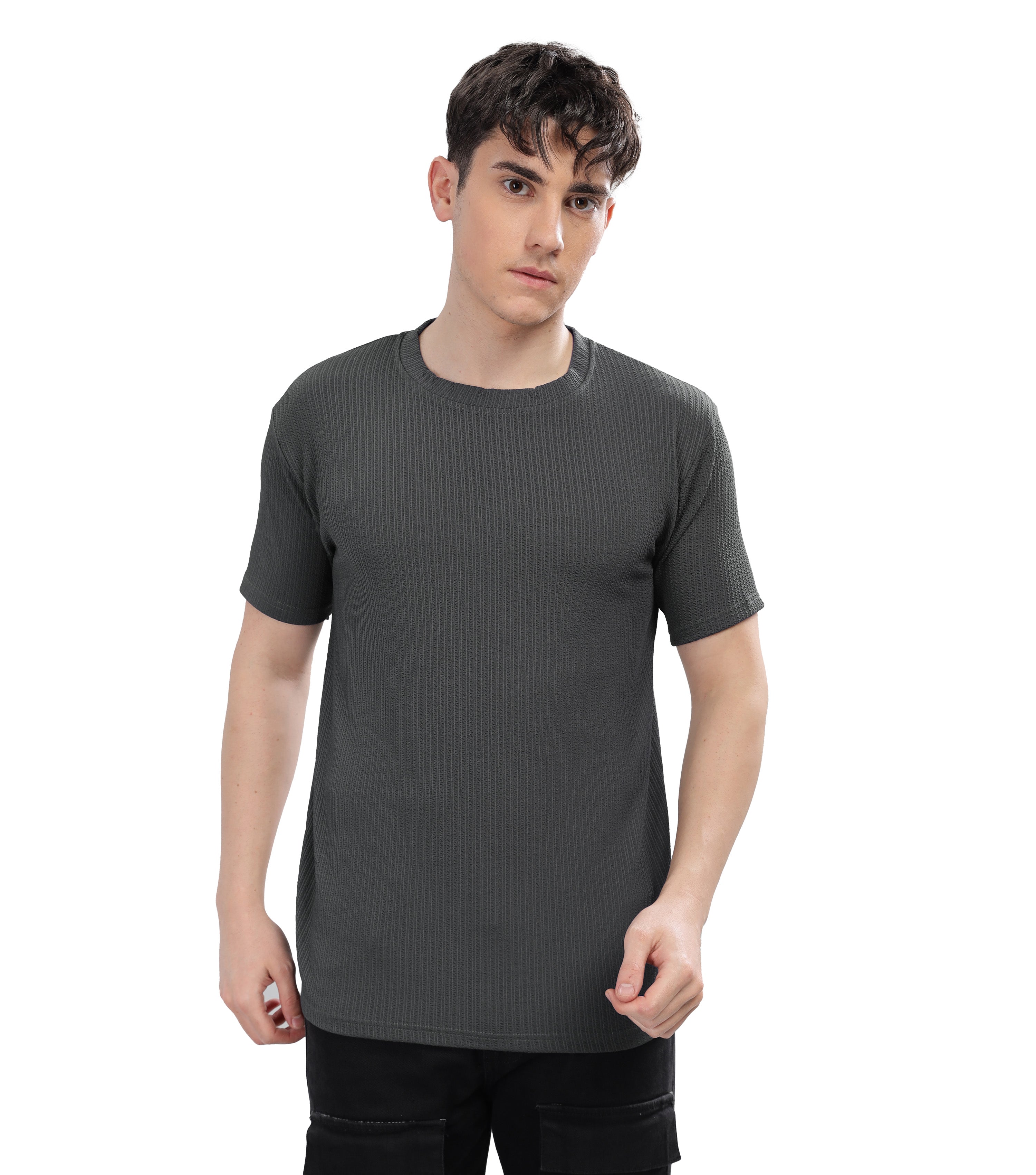 SHODOX®Mens Solid Polycotton Round Neck Half Sleeve Regular fit Tshirt (Pack of 1)