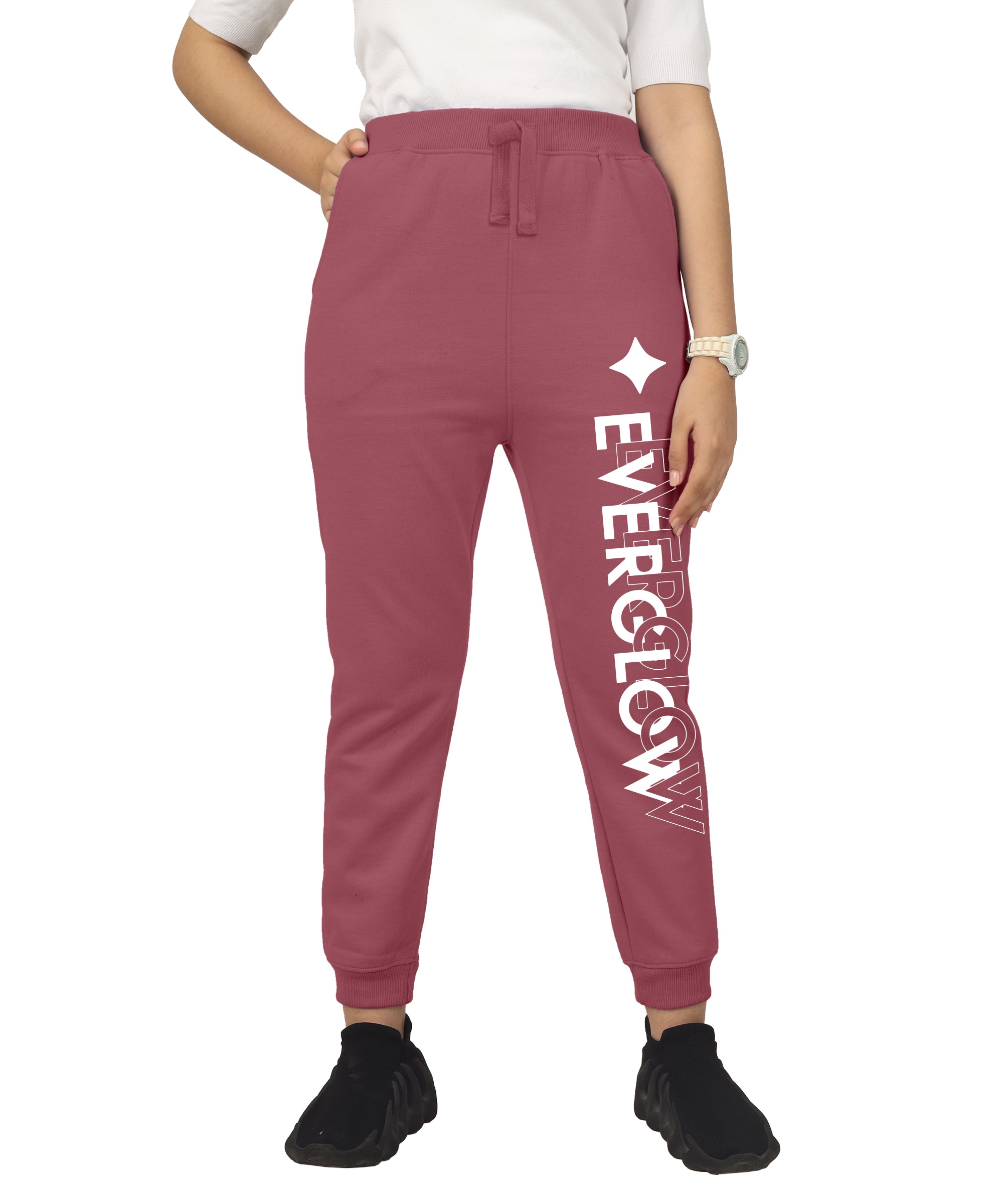 Girls Printed Premium Trouser | Blush Red