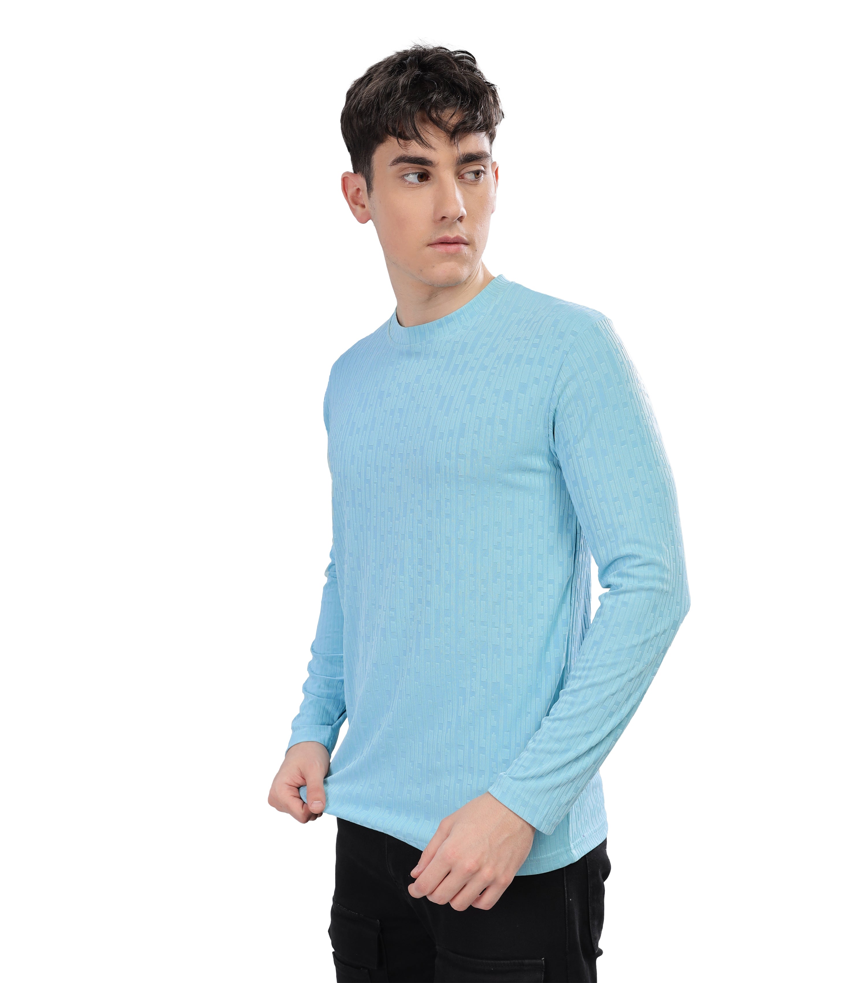 SHODOX® Men's Solid Polycotton Round Neck Full Sleeve Regular fit Tshirt (Pack of 1)
