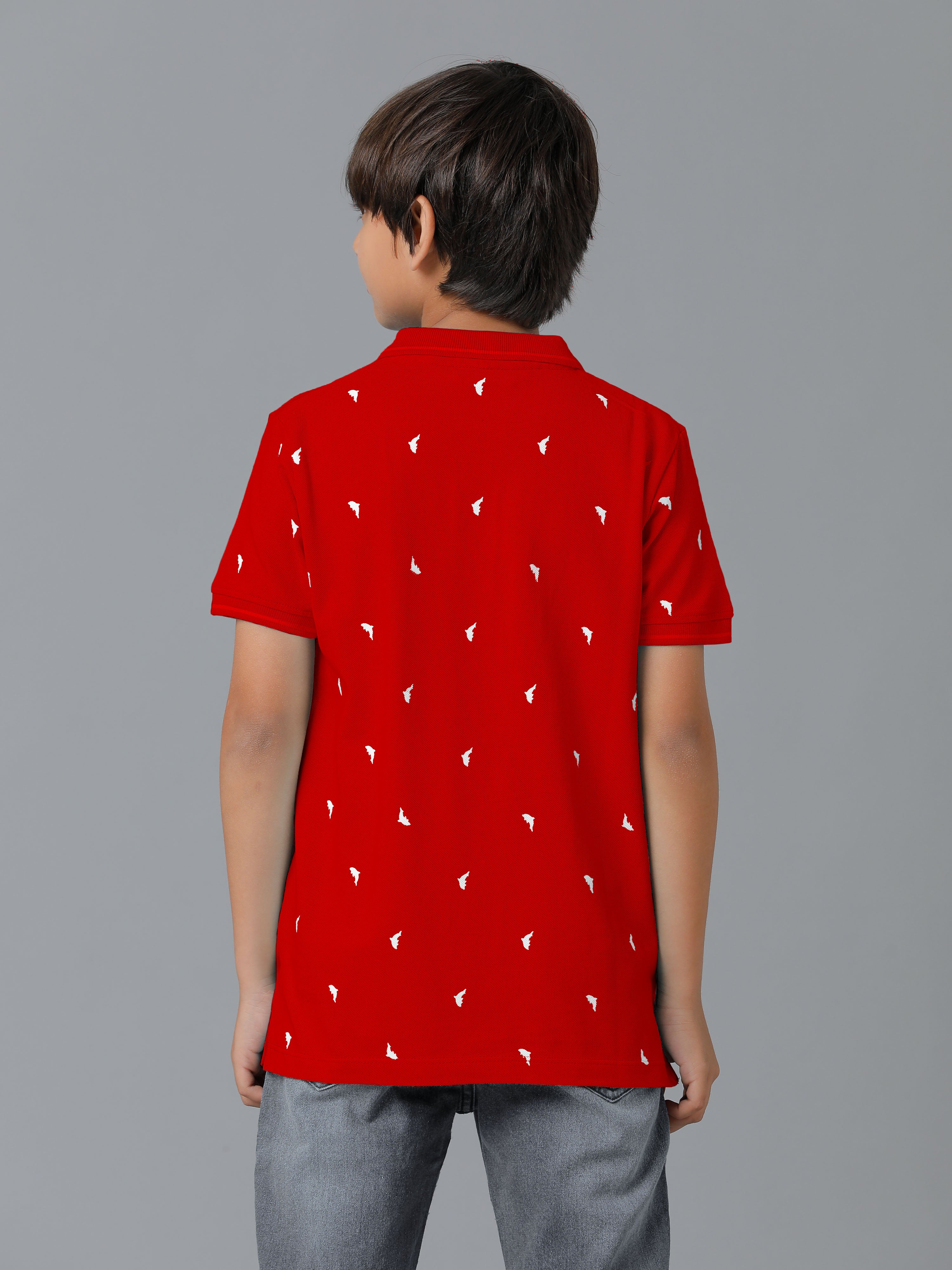 Boys Polo Collar-Shirts | Red
