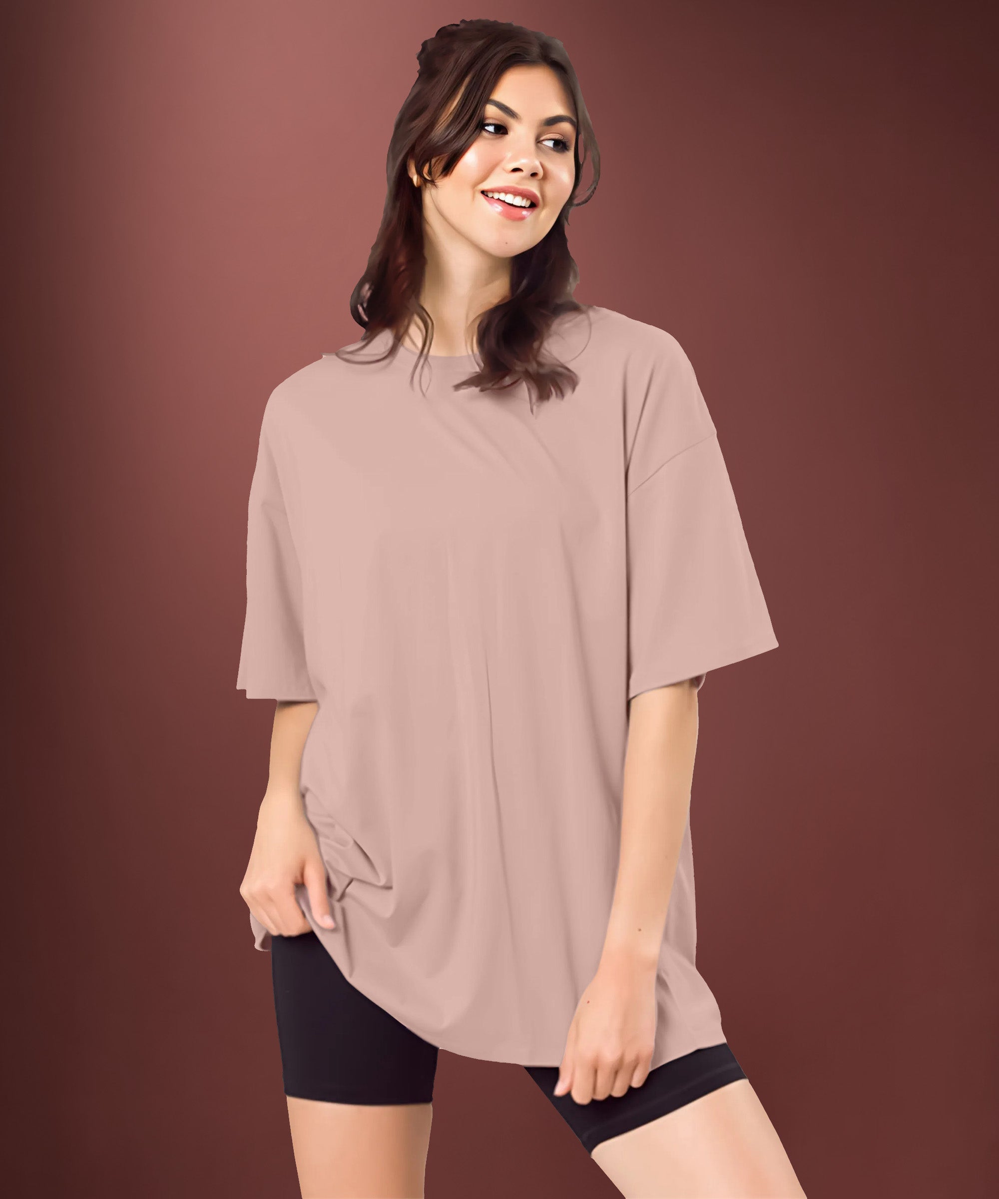 Women's Solid Oversized T-shirt