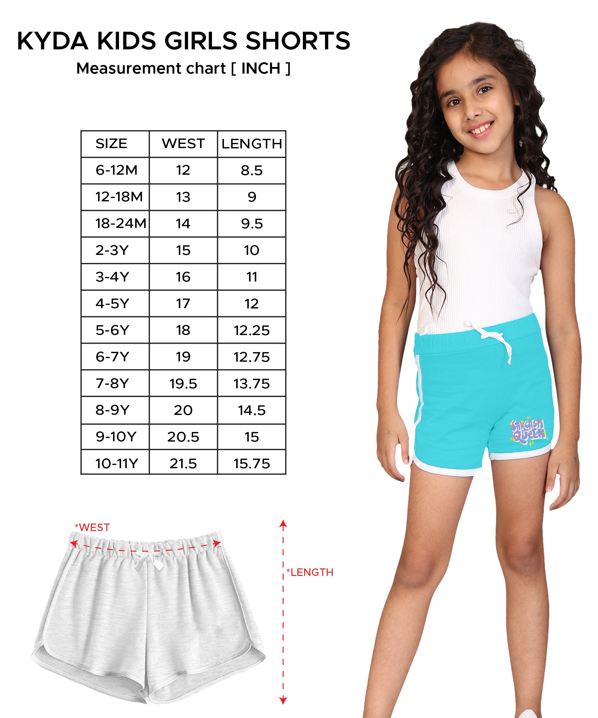 Girls Premium Printed Shorts (Pack of 3)