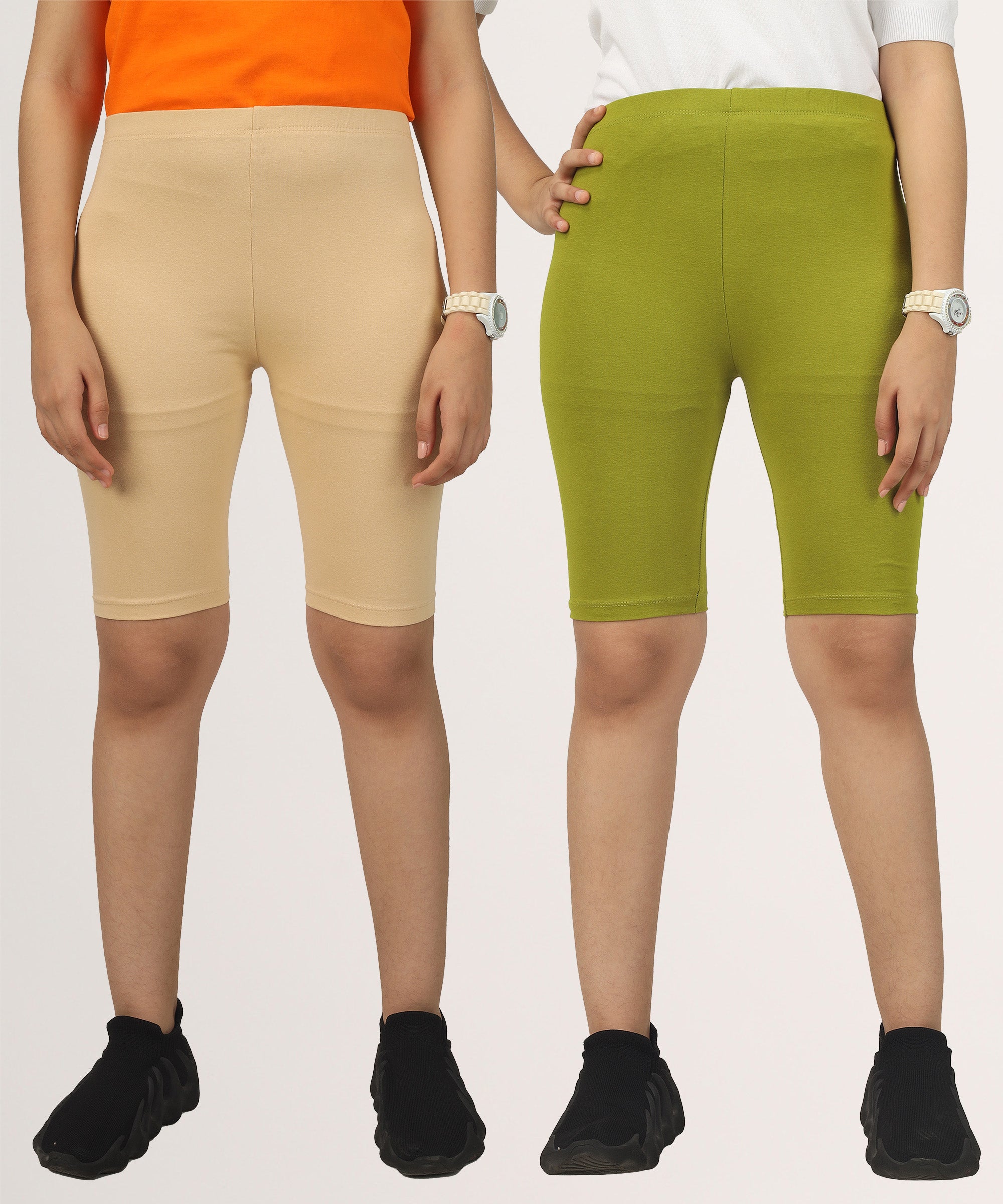 Girls Cycling Shorts | Active Wear (Pack of 2)