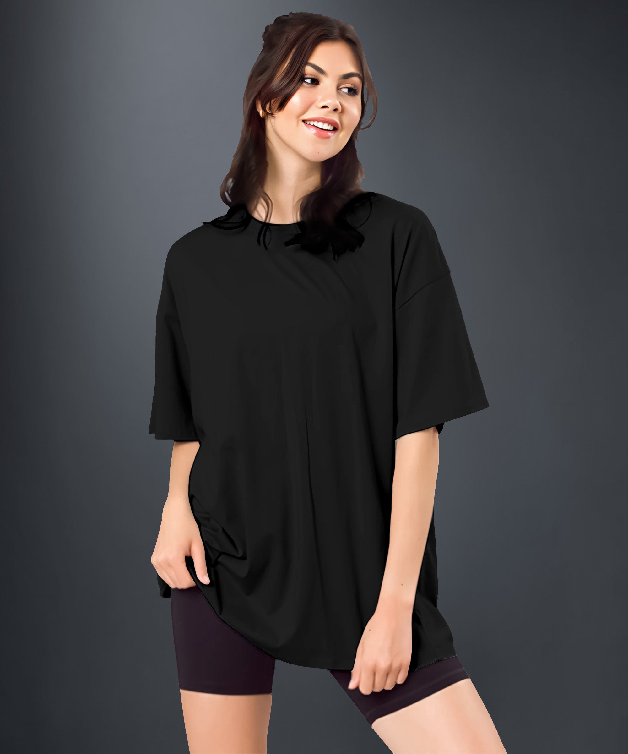 Women's Solid Oversized T-shirt