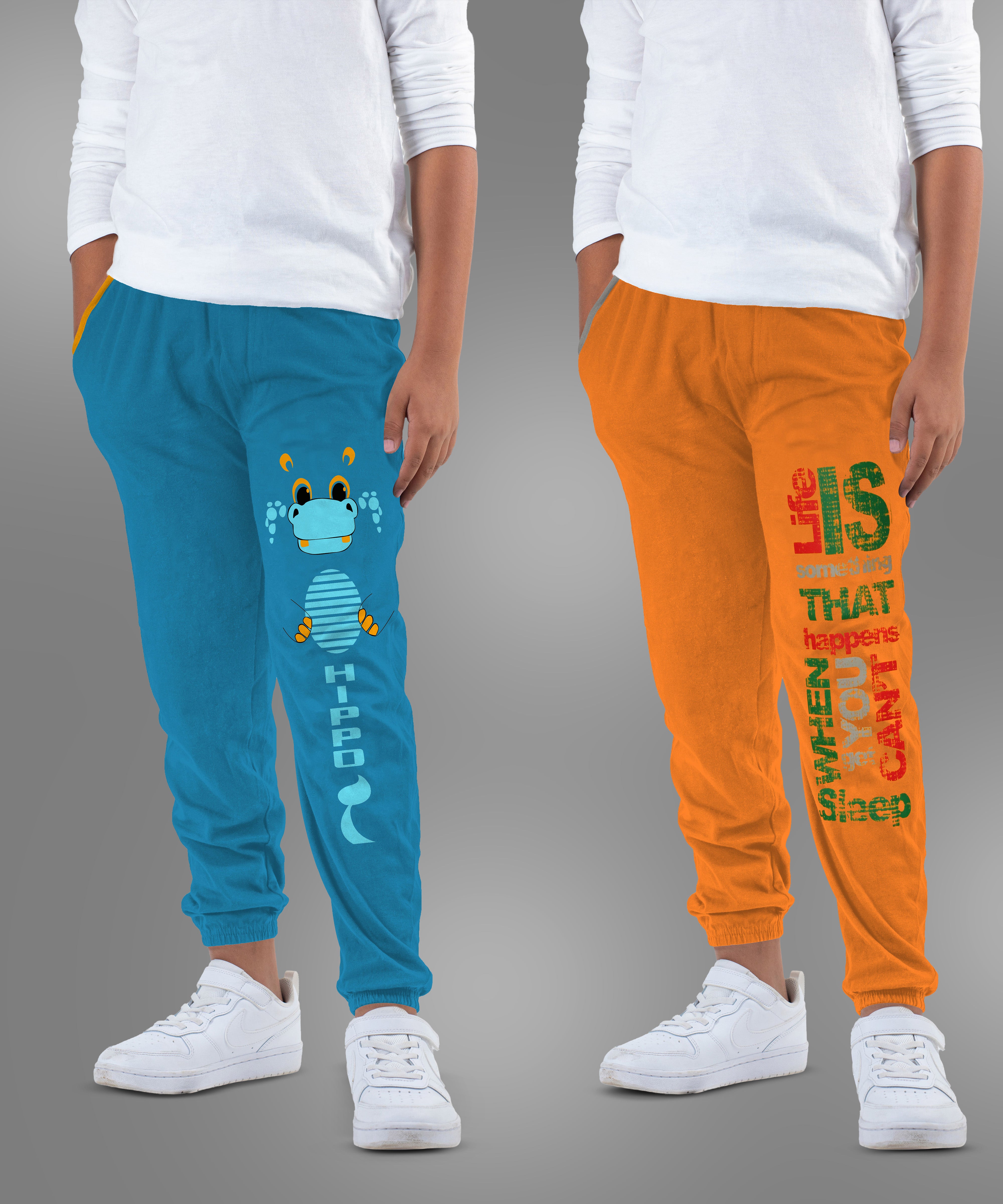 Boys Printed Track Pant (Pack of 2)