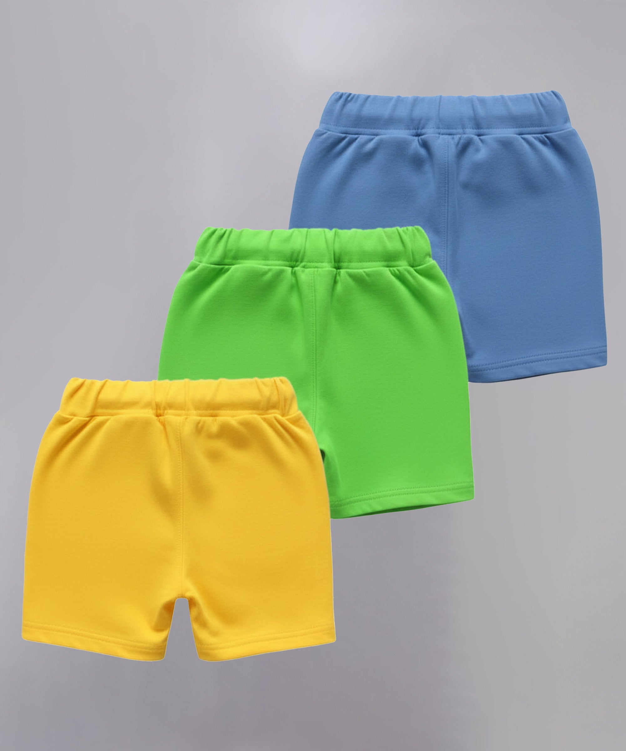 Kids Unisex Multicolor CC Printed Cotton Shorts (Pack of 3)