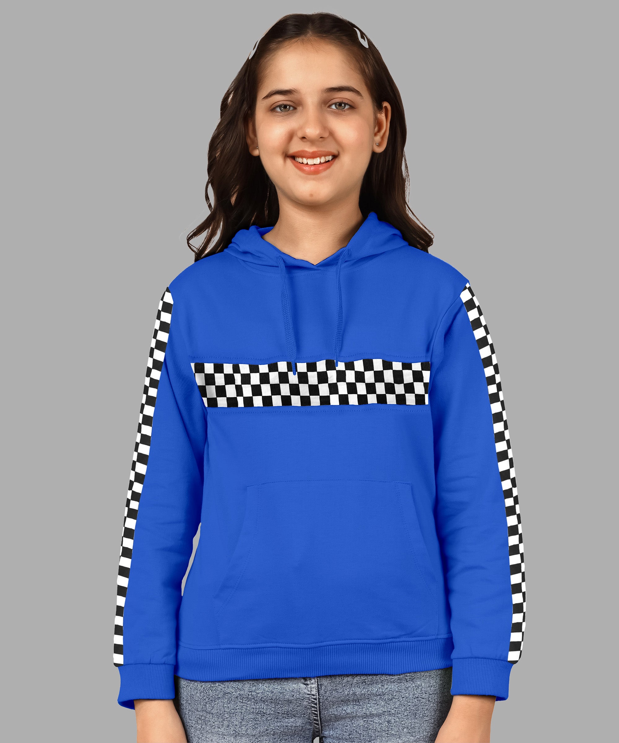 Girl's Checkered Hoodie