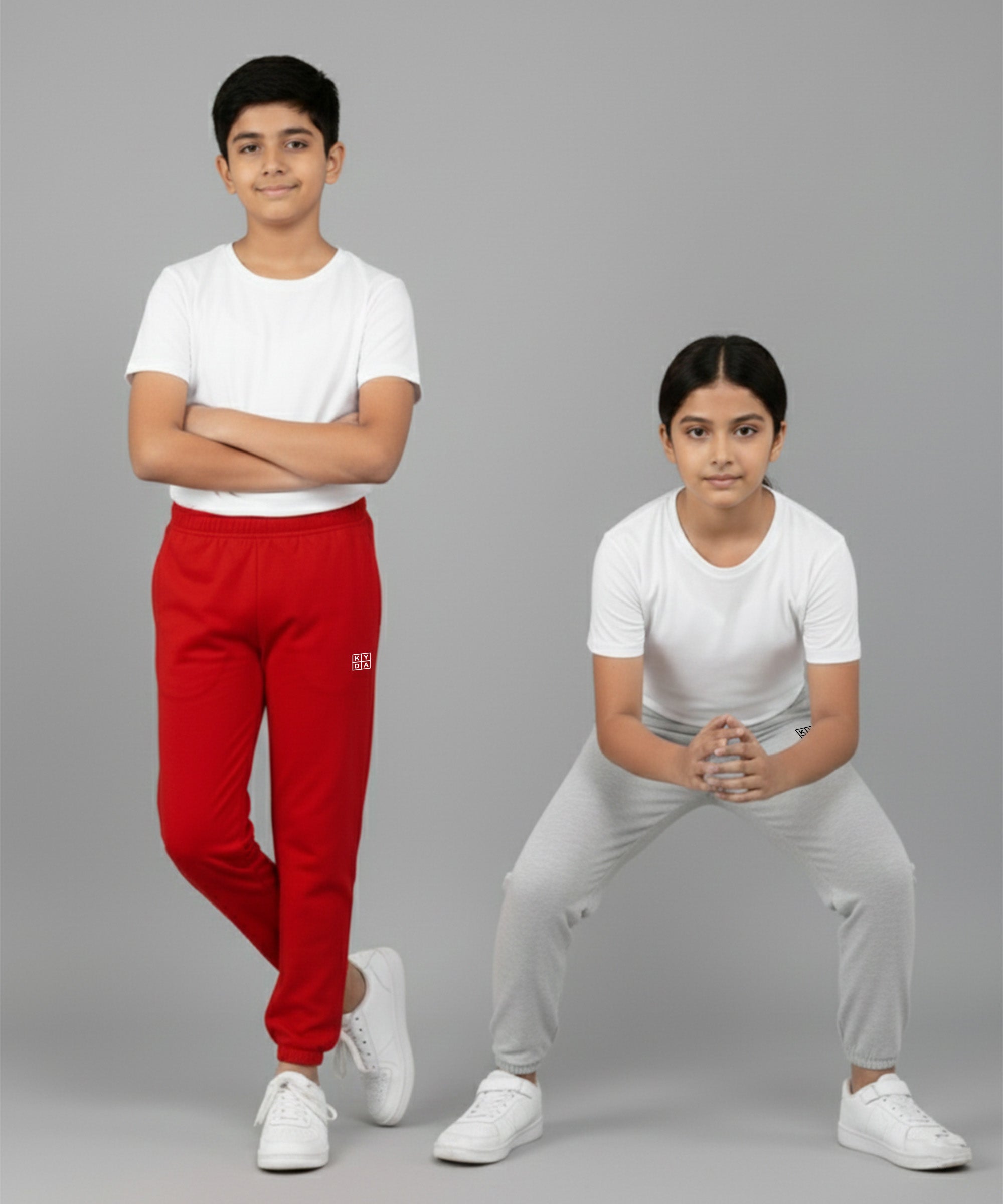 Basic Joggers | Red,Grey
