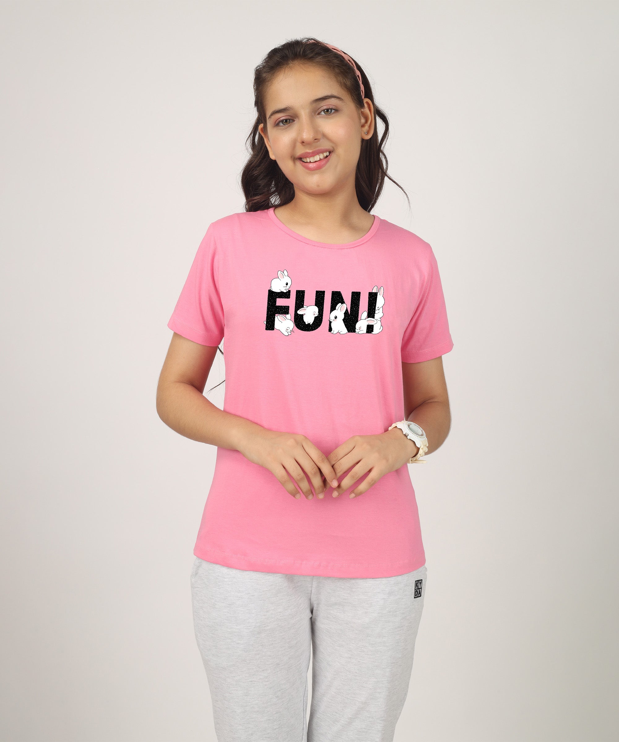 Girls Regular Fit Printed T-Shirts (Pack of 3) - Combo 1