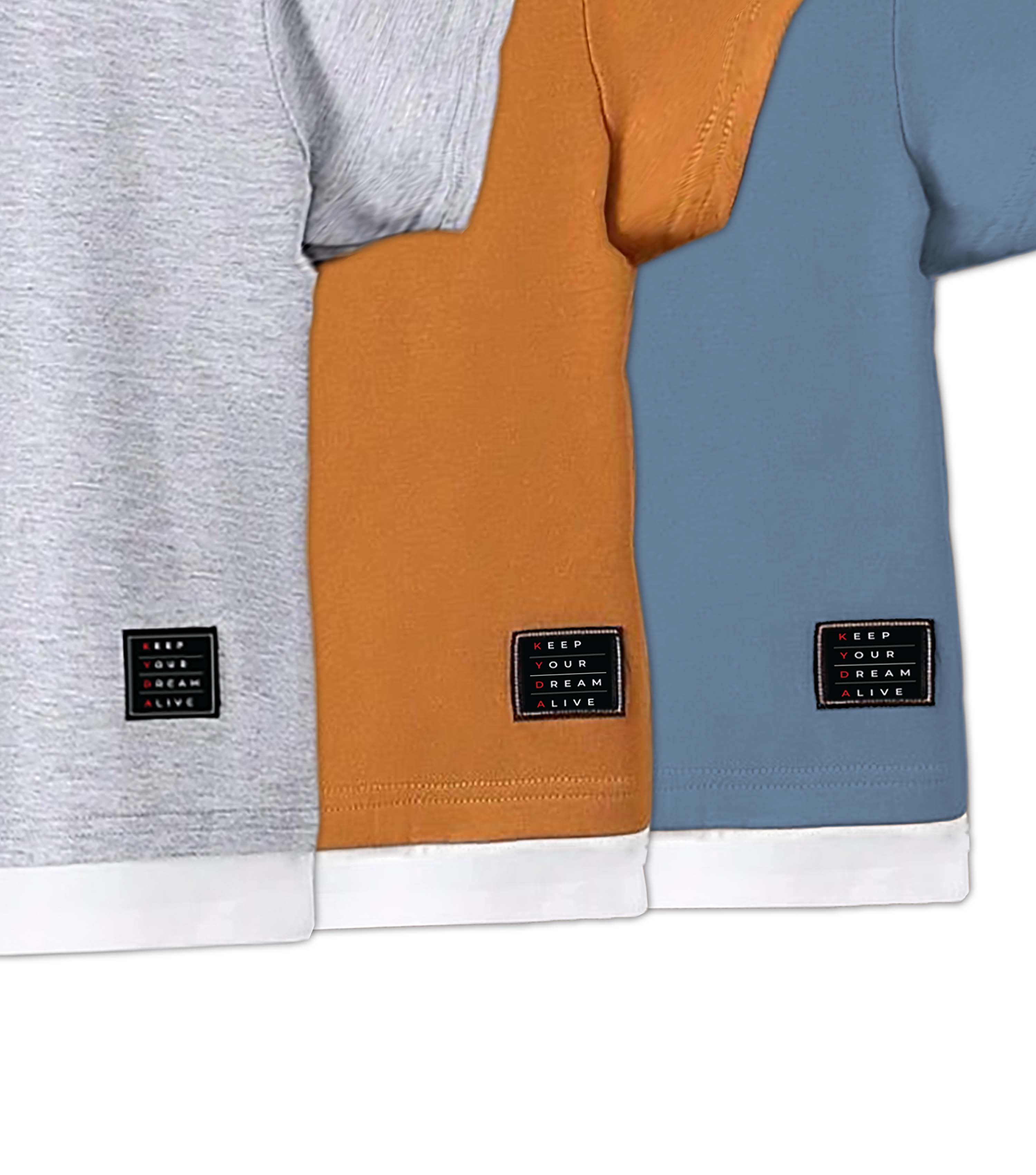 Boys Premium Solid T-Shirts (Pack of 3)