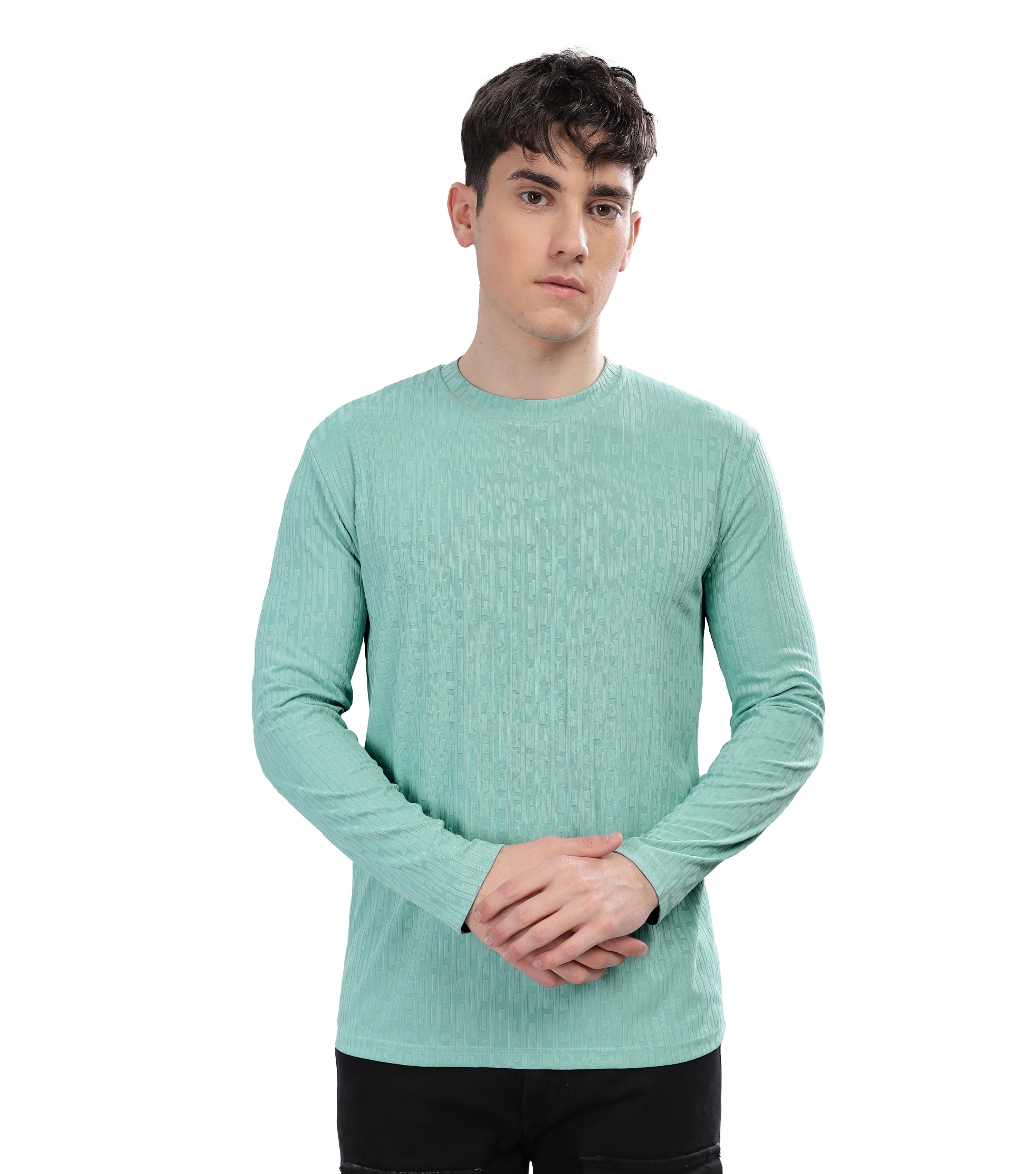 SHODOX® Men's Solid Polycotton Round Neck Full Sleeve Regular fit Tshirt (Pack of 1)