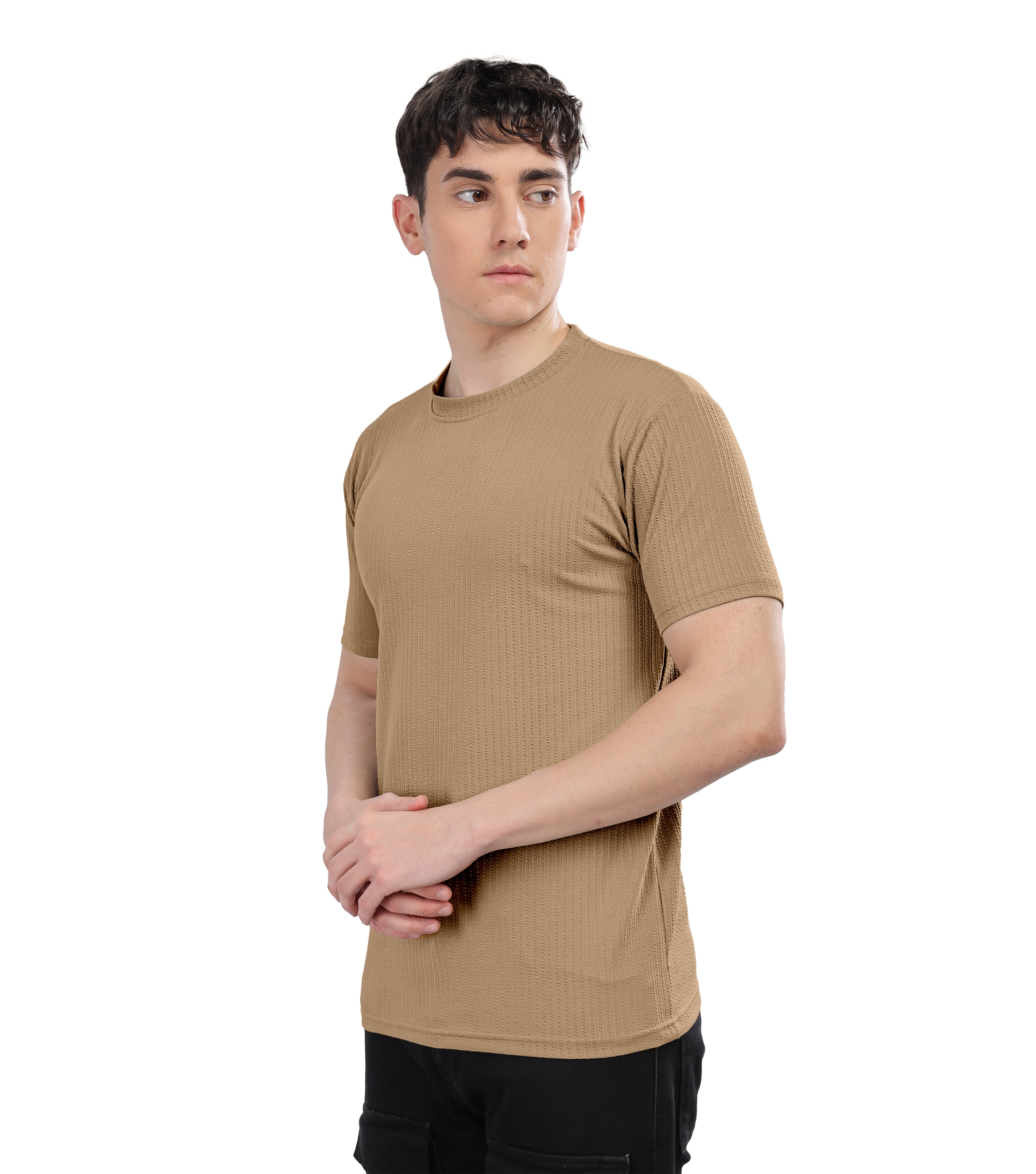 SHODOX®Mens Solid Polycotton Round Neck Half Sleeve Regular fit Tshirt (Pack of 1)