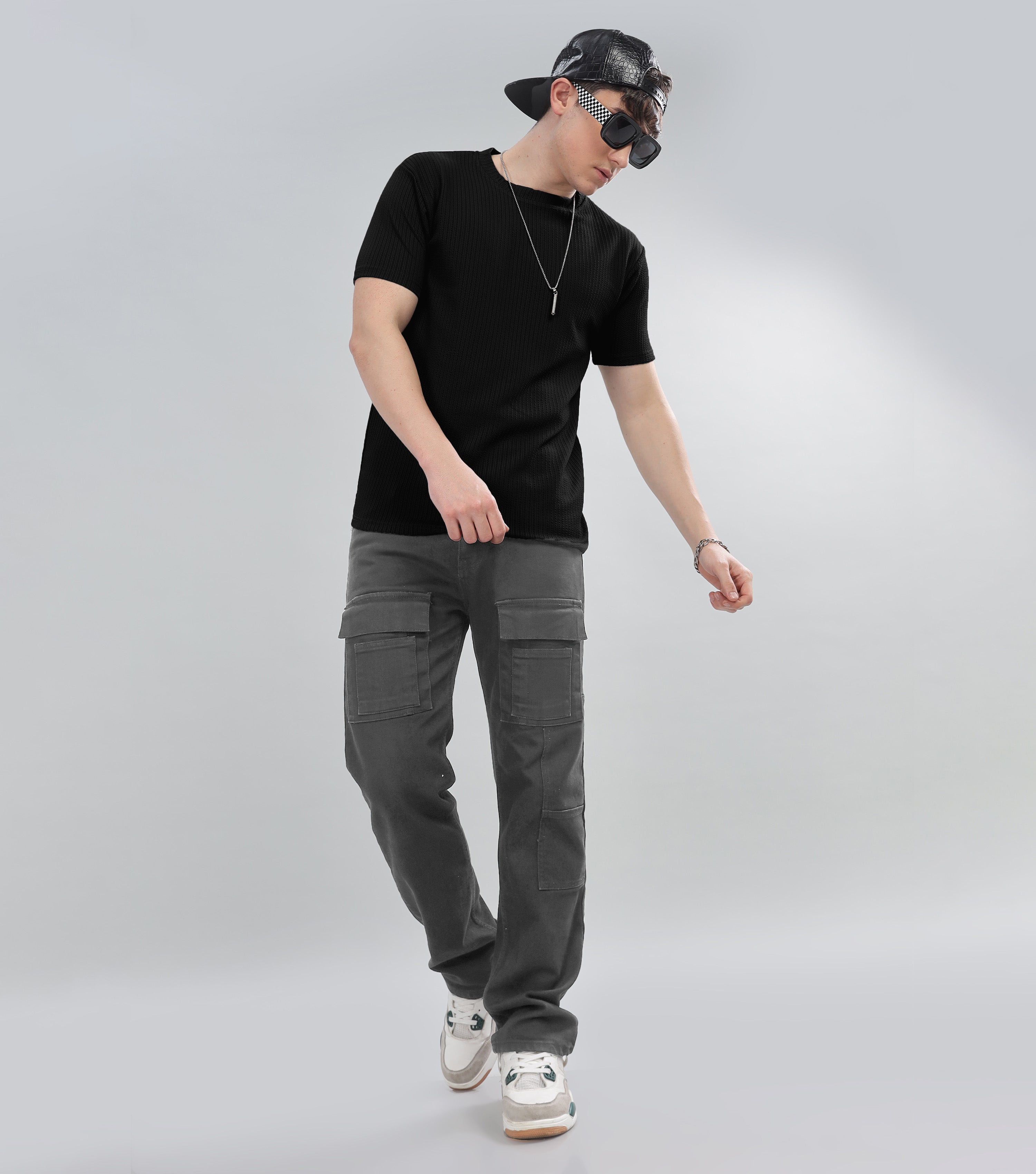 SHODOX®Mens Solid Polycotton Round Neck Half Sleeve Regular fit Tshirt (Pack of 1)