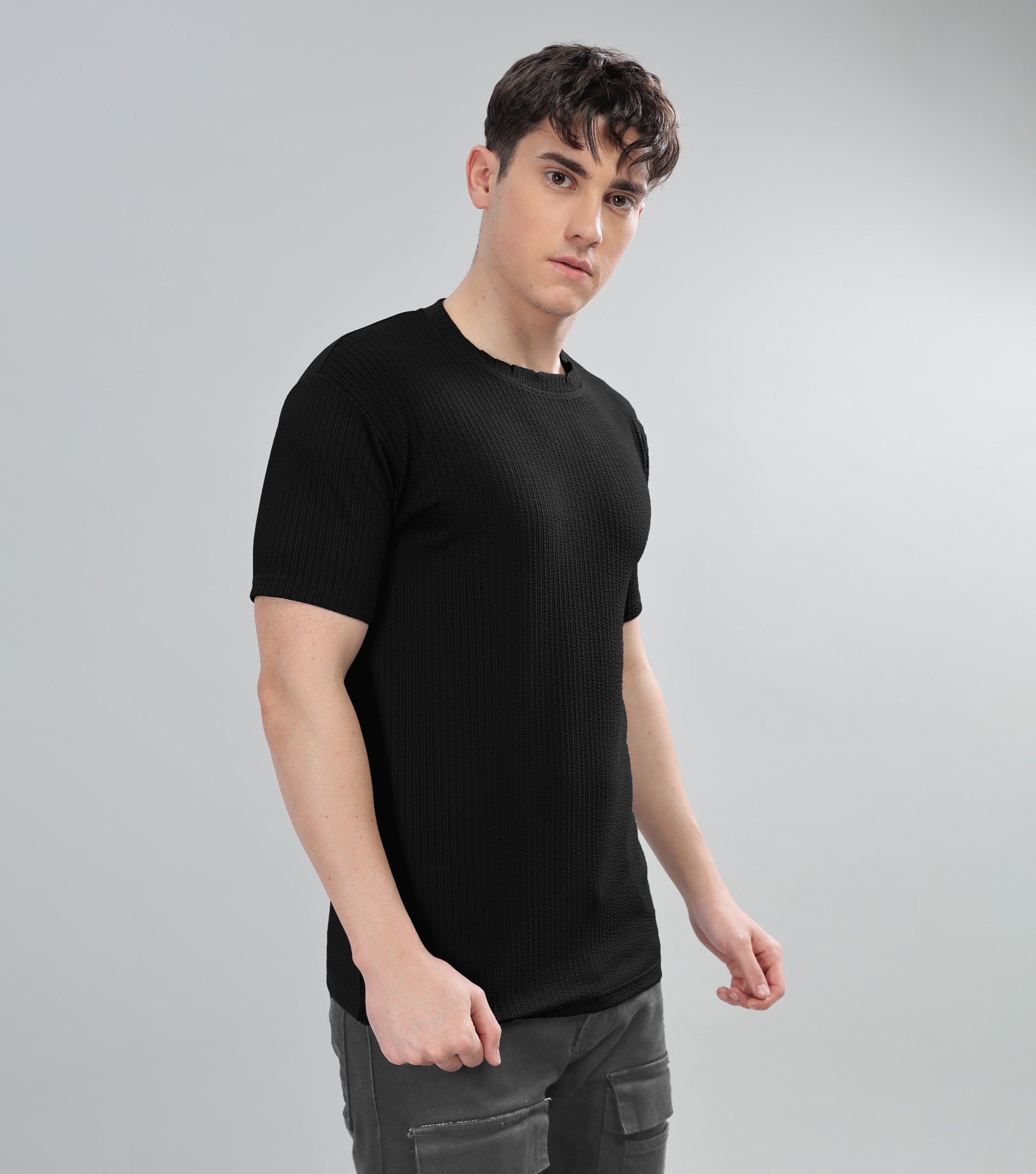 SHODOX®Mens Solid Polycotton Round Neck Half Sleeve Regular fit Tshirt (Pack of 1)