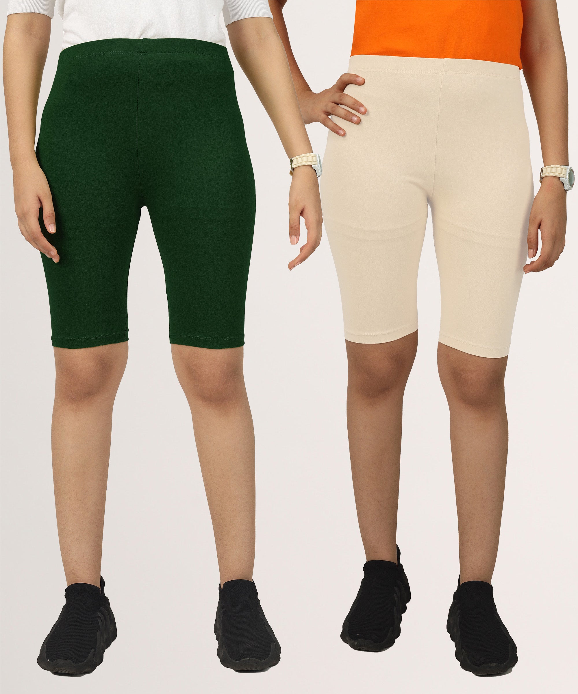 Girls Cycling Shorts | Active Wear (Pack of 2)