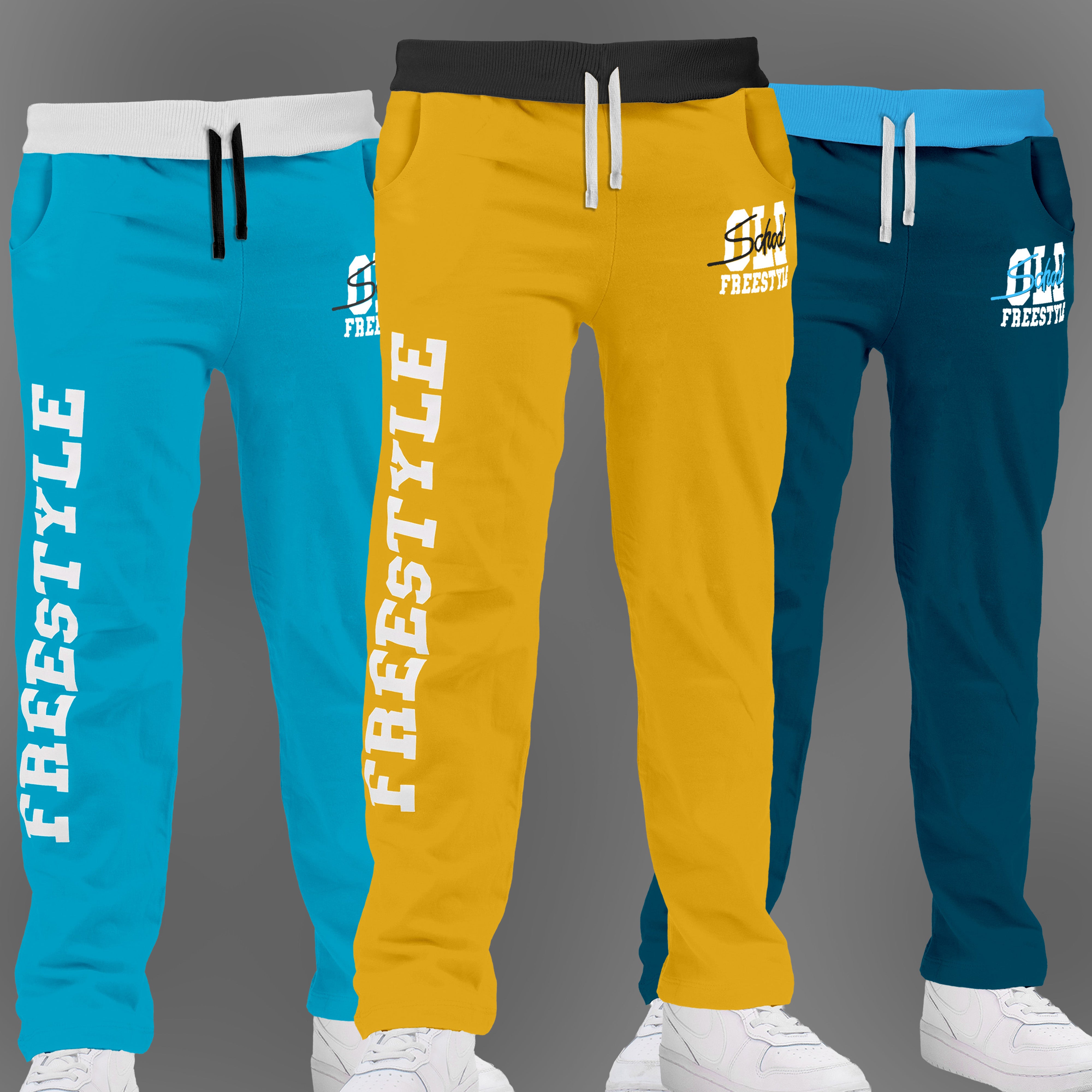 Cotton Printed Regular Fit Track Pant for Boys (Pack of 3)