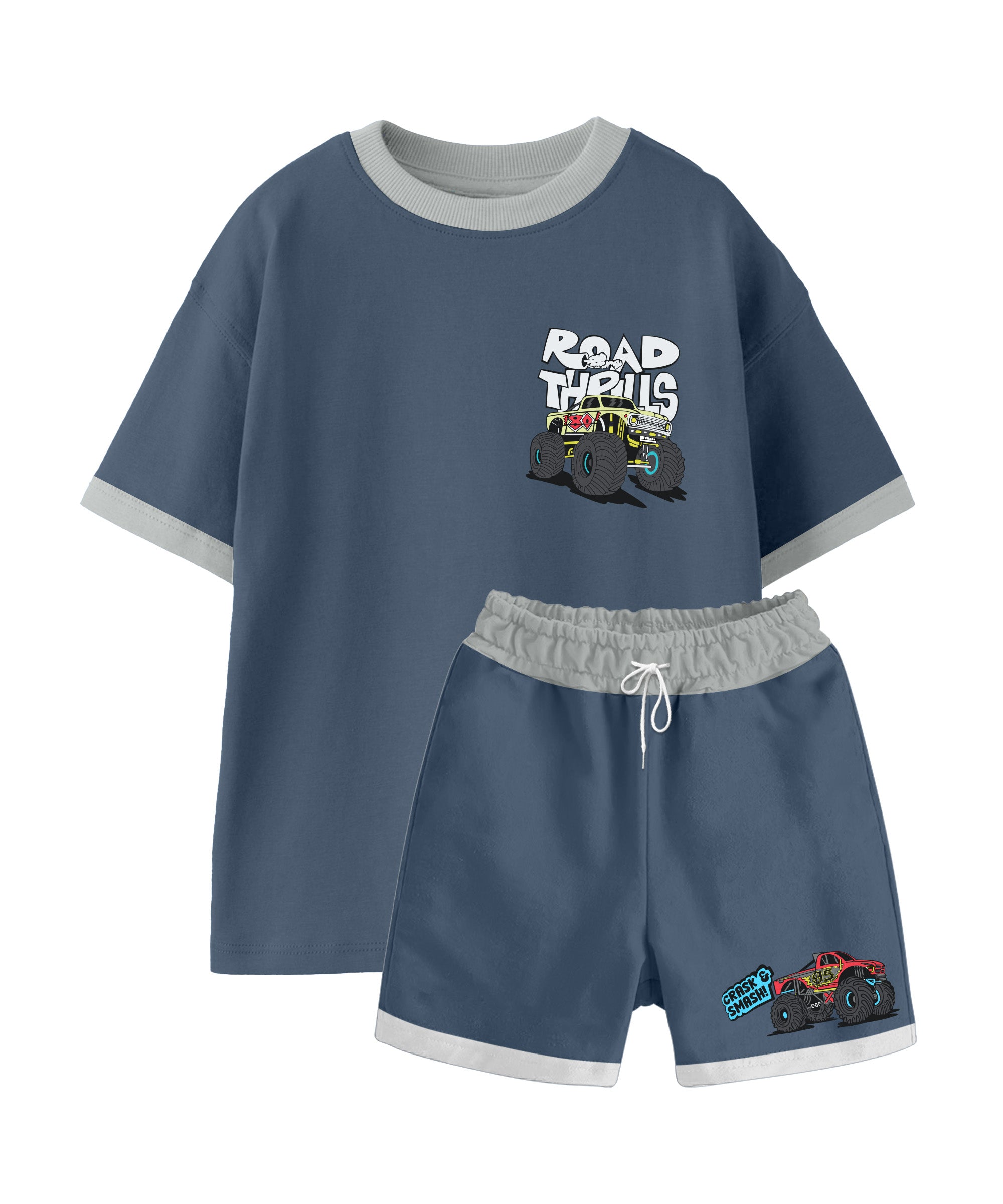 Boys Premium Cotton Co-Ord Set | Printed T-Shirt & Shorts