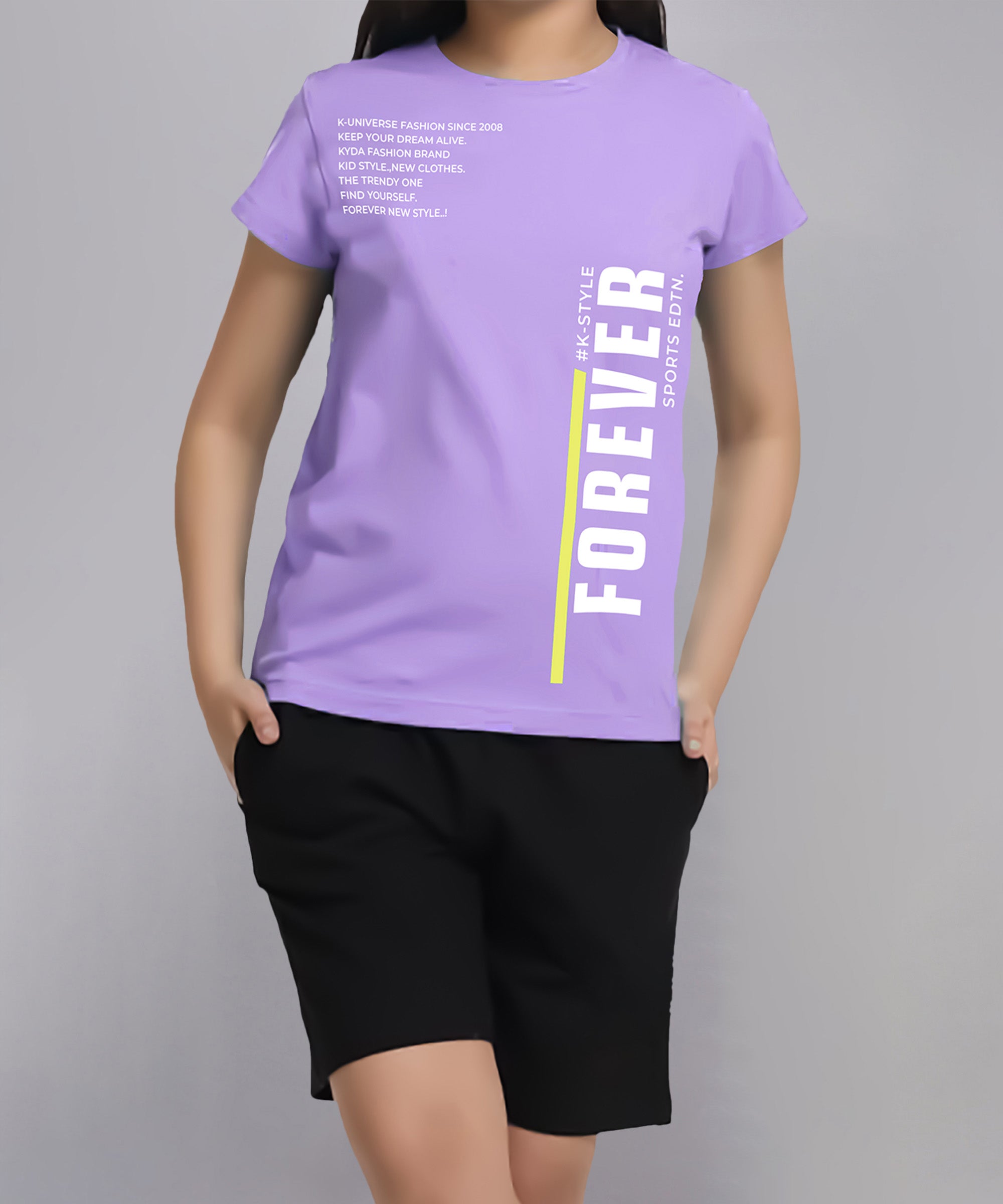 Girls Premium Printed Clothing Set | Pink&Black