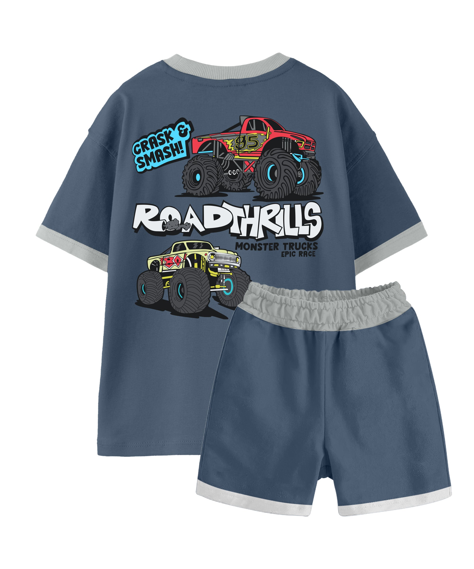 Boys Premium Cotton Co-Ord Set | Printed T-Shirt & Shorts