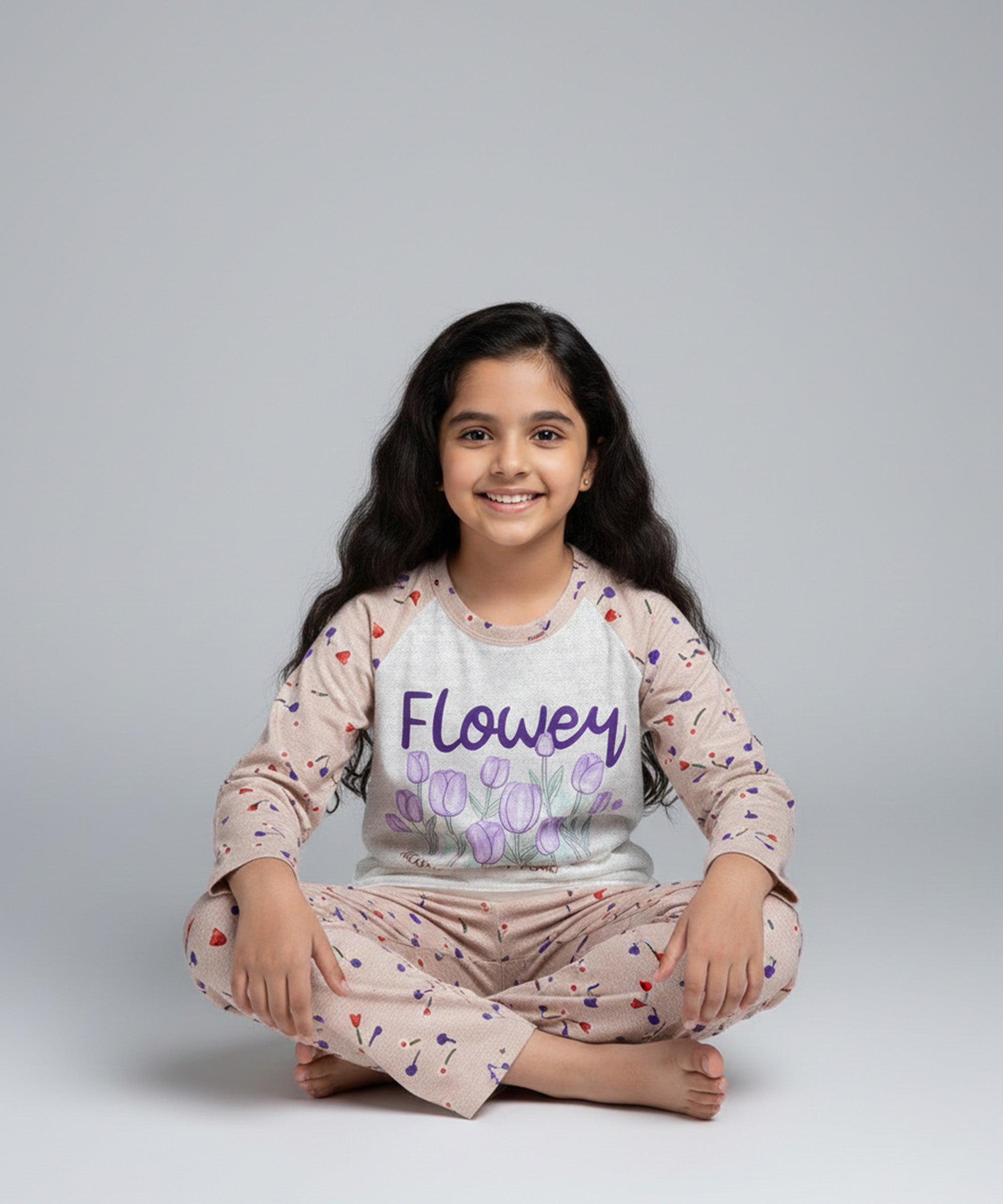 Girls Comfort Cotton Lounge Co-Ord Set