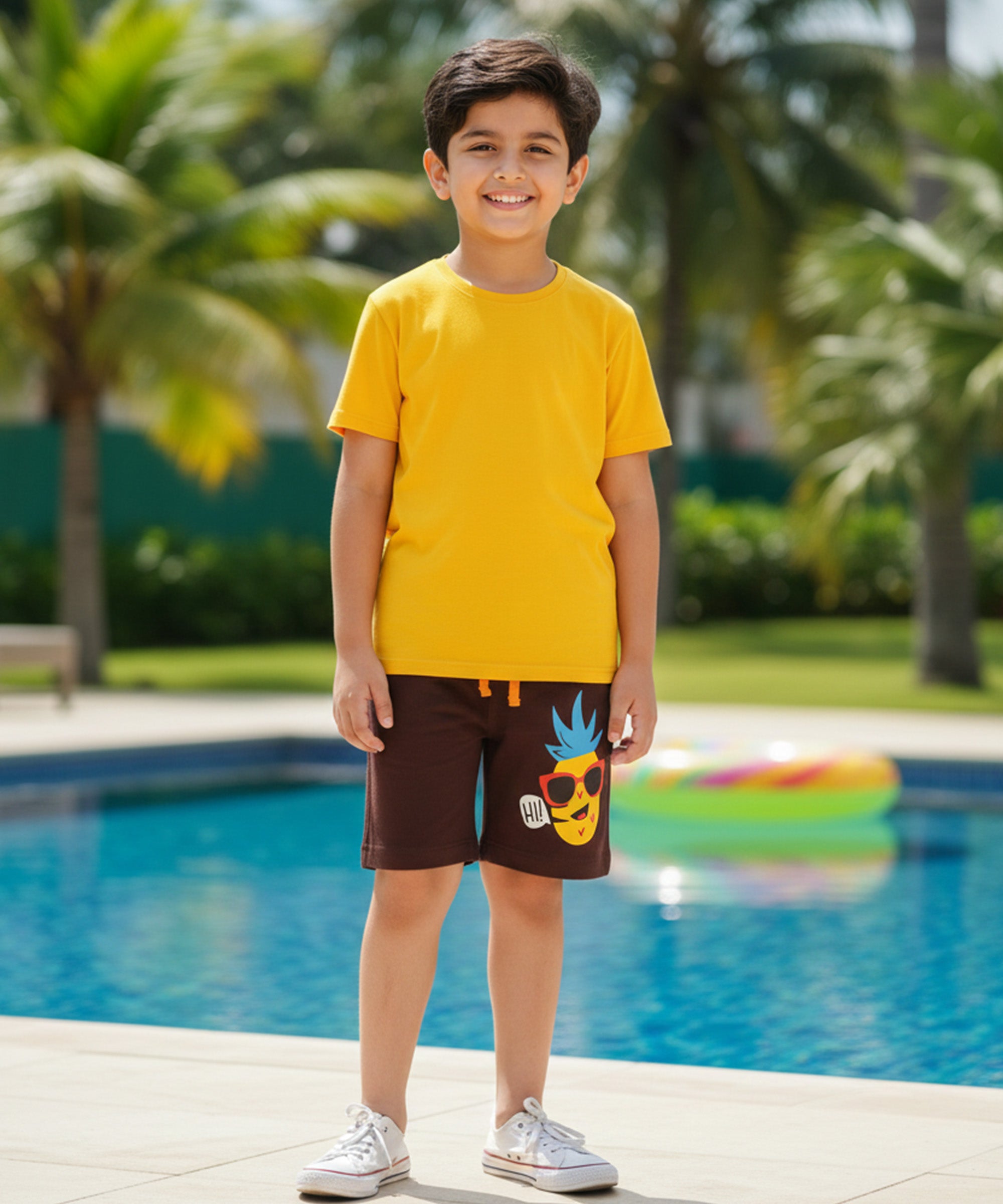 Kids Unisex Desert Printed Regular Fit Vintage Trousers Multicolor (Pack of 2)