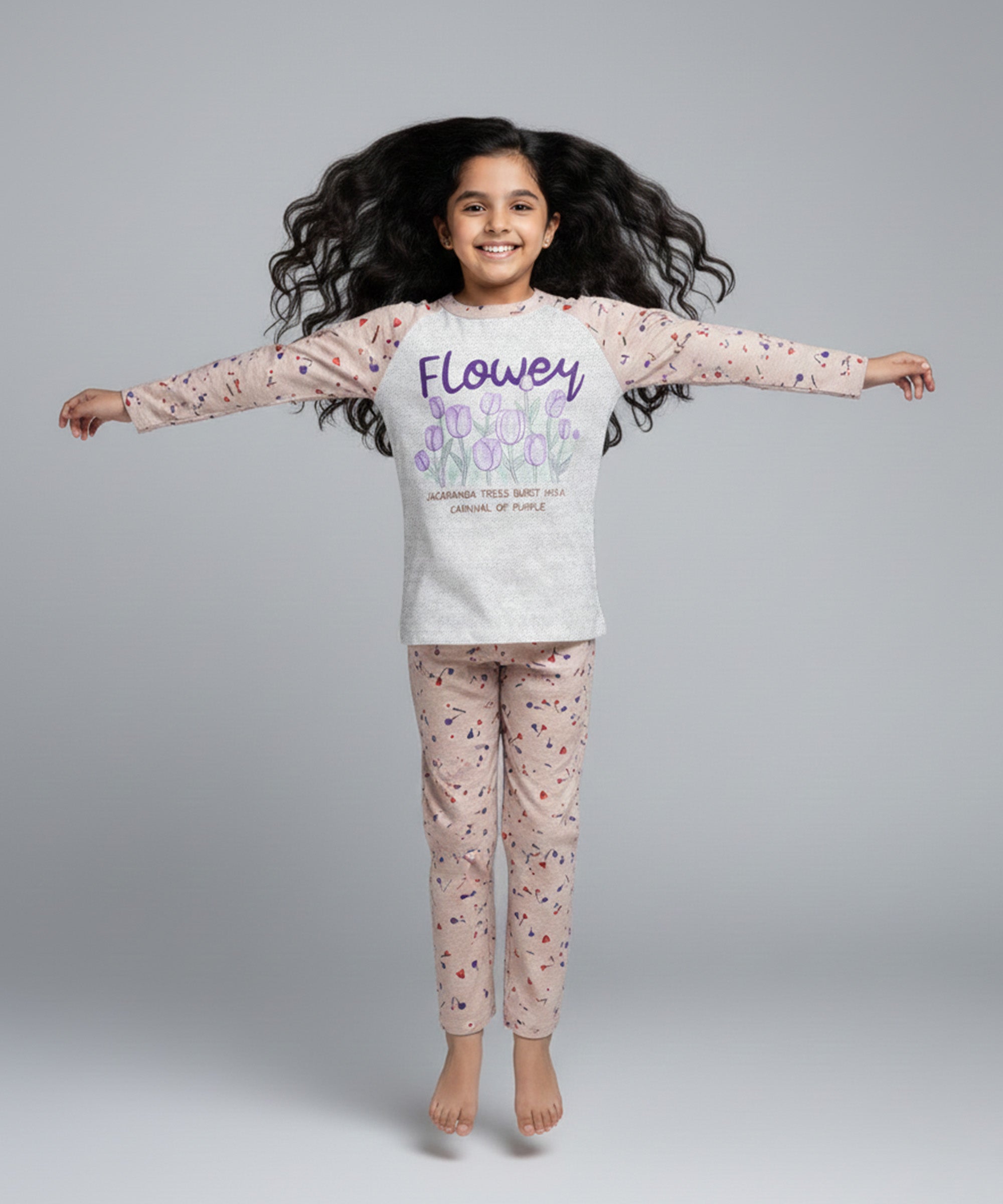 Girls Comfort Cotton Lounge Co-Ord Set