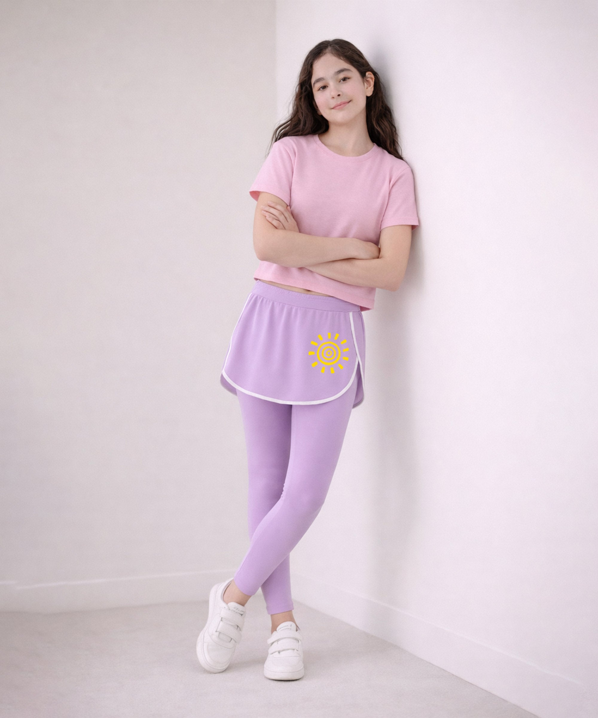 Girls Cotton Stretch Skeggings | 2-in-1 Comfort Fit | Sports & Casual Wear