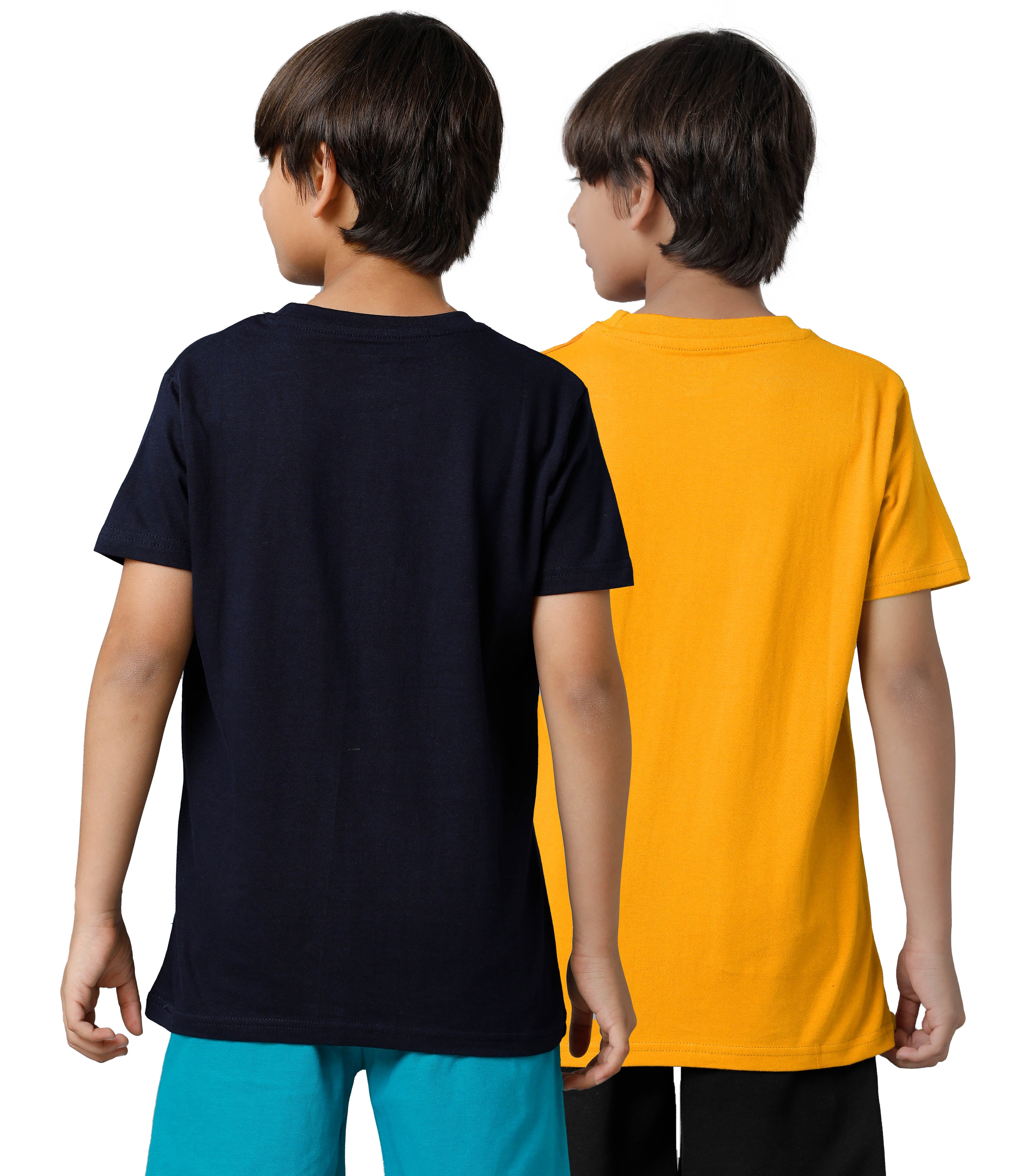 Cotton Printed Half Sleeve T-Shirts for Boy's C2 (Pack of 2)