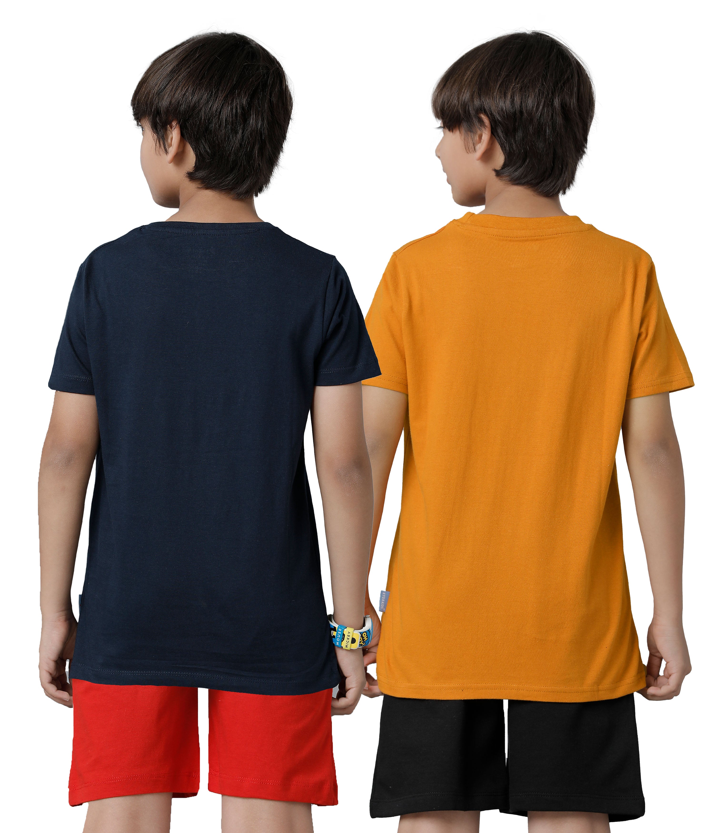 Boys Half Sleeve Pedal Printed Multicolor T-Shirts C2 (Pack of 2)