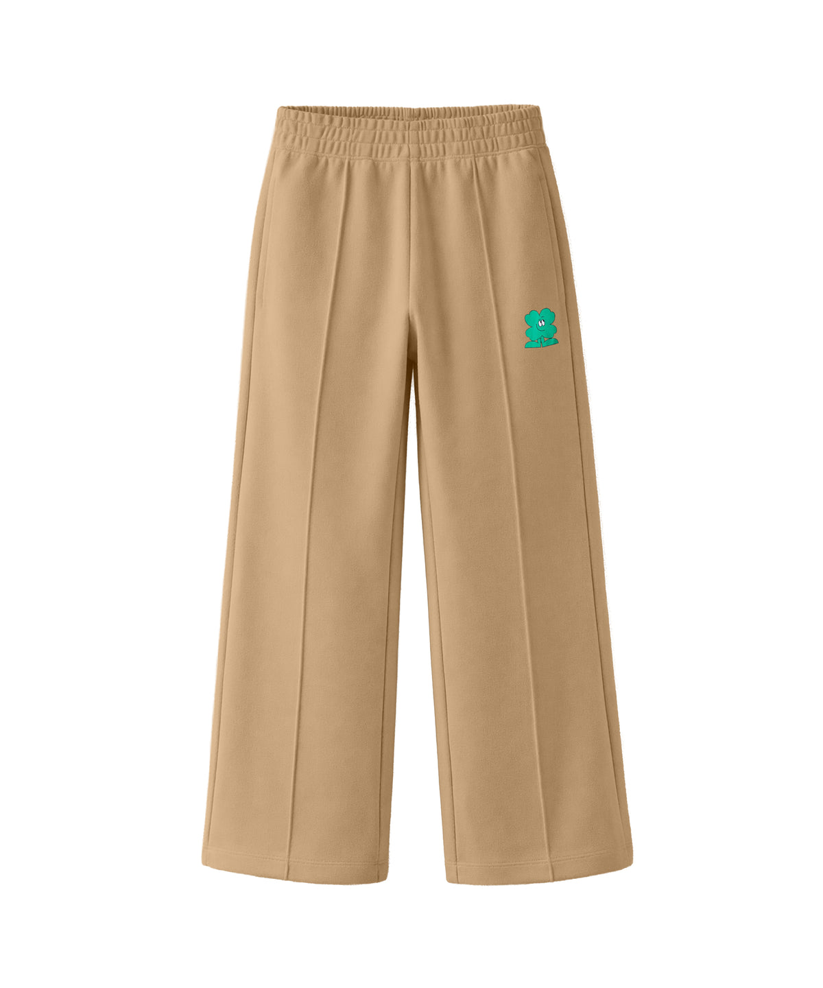 Girls Cotton Premium Solid Wide Leg Track Pants | P1