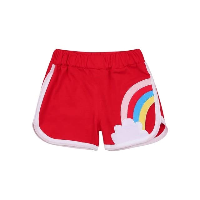 Girls Cotton Plain Regular Fit Shorts - Multicolor (Pack of 2)