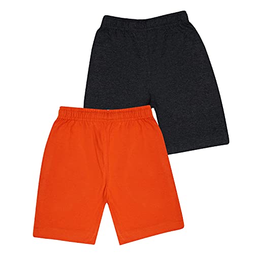 Kids Unisex Orange-BlackBlack-Melange Desert Printed Regular Fit Vintage Trousers (Pack of 2)