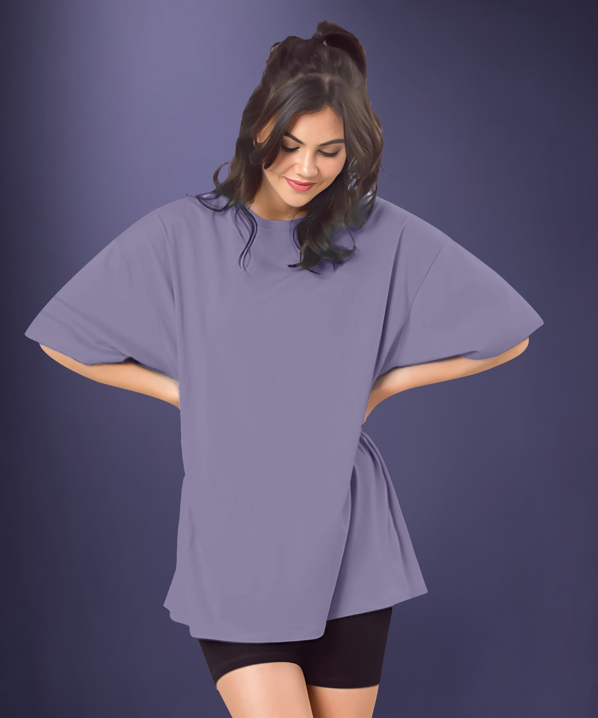 Women's Solid Oversized T-shirt