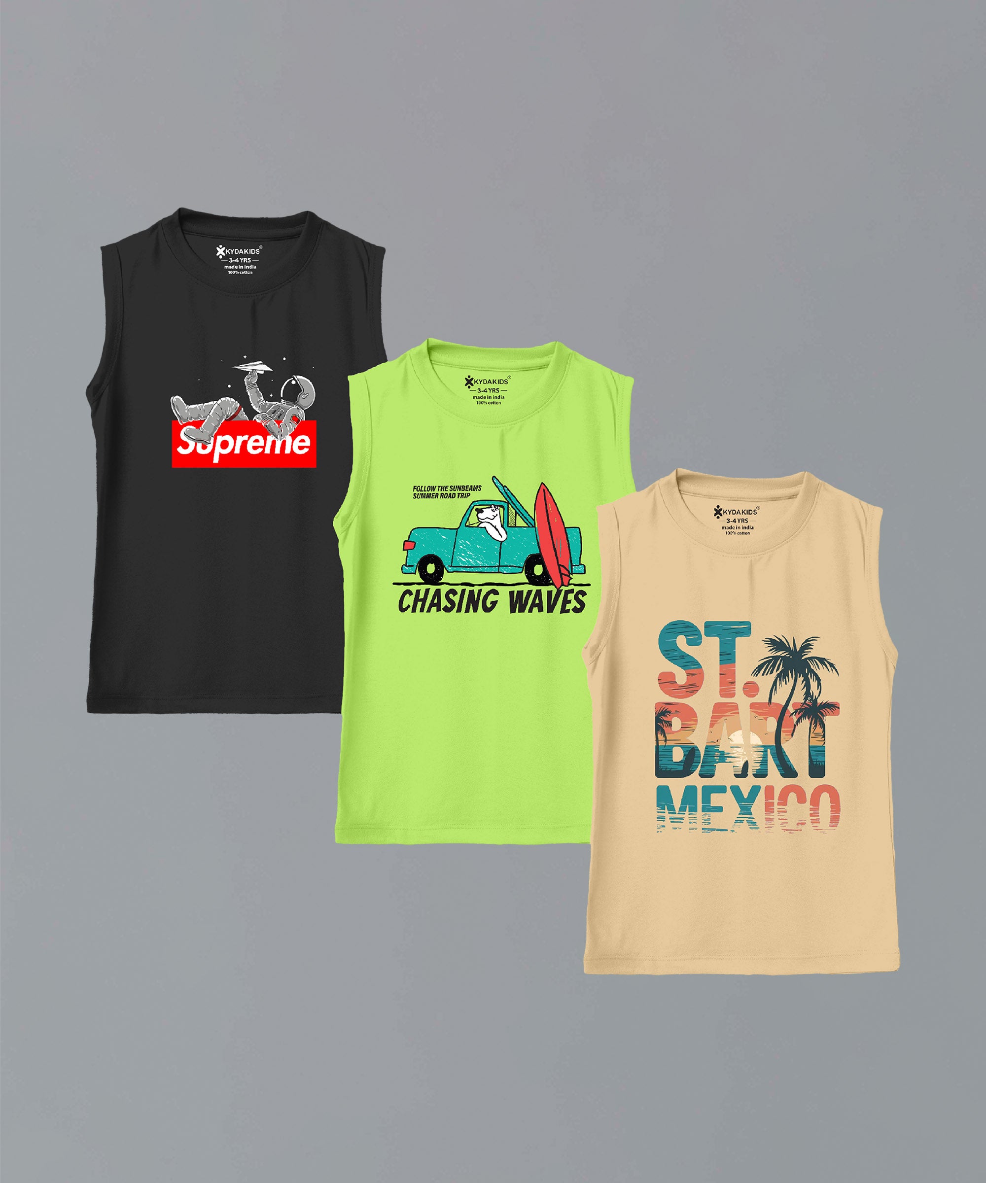 Relaxed Fit Boys Premium Printed Vests