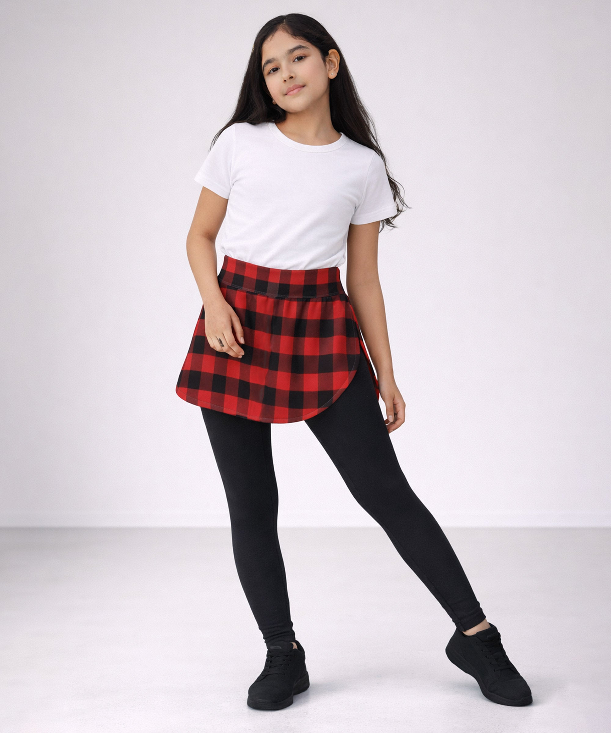 Girls Cotton Stretch Skeggings | 2-in-1 Comfort Fit | Sports & Casual Wear