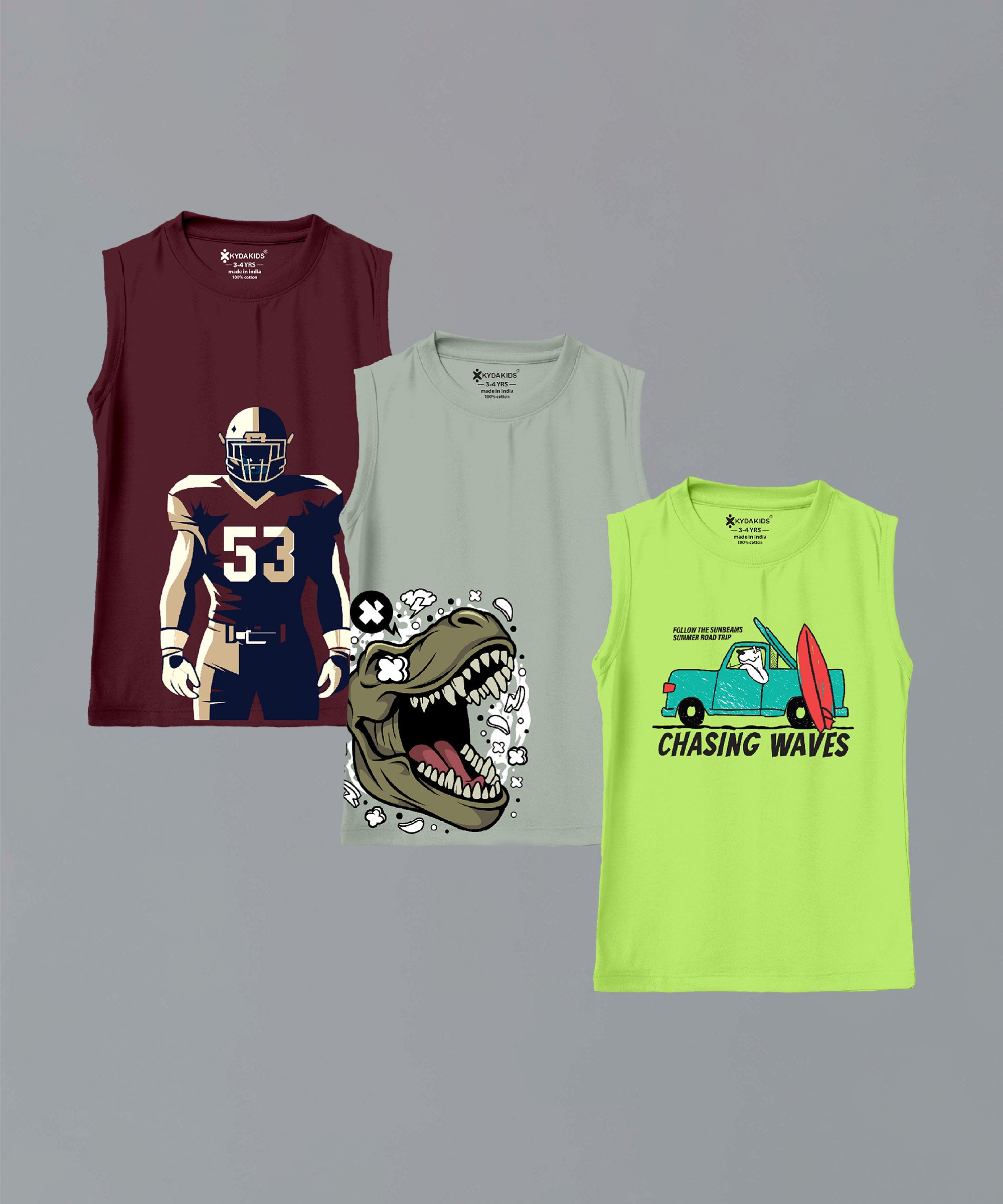 Relaxed Fit Boys Premium Printed Vests