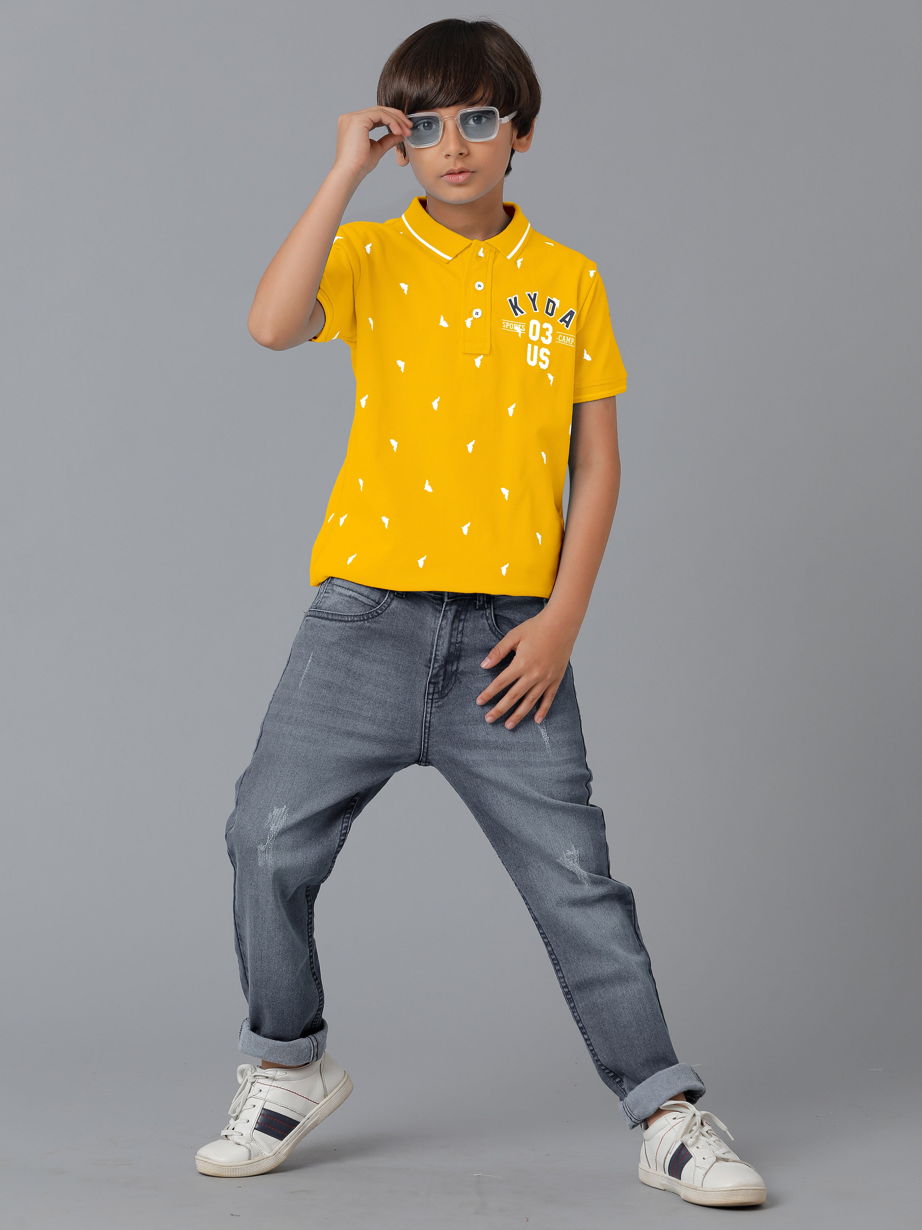 Boys Polo Collar-Shirts | Yellow