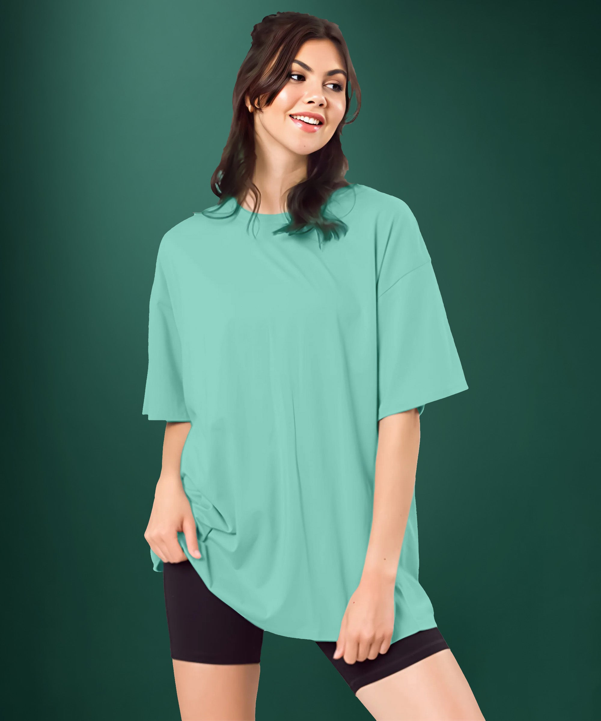 Women's Solid Oversized T-shirt