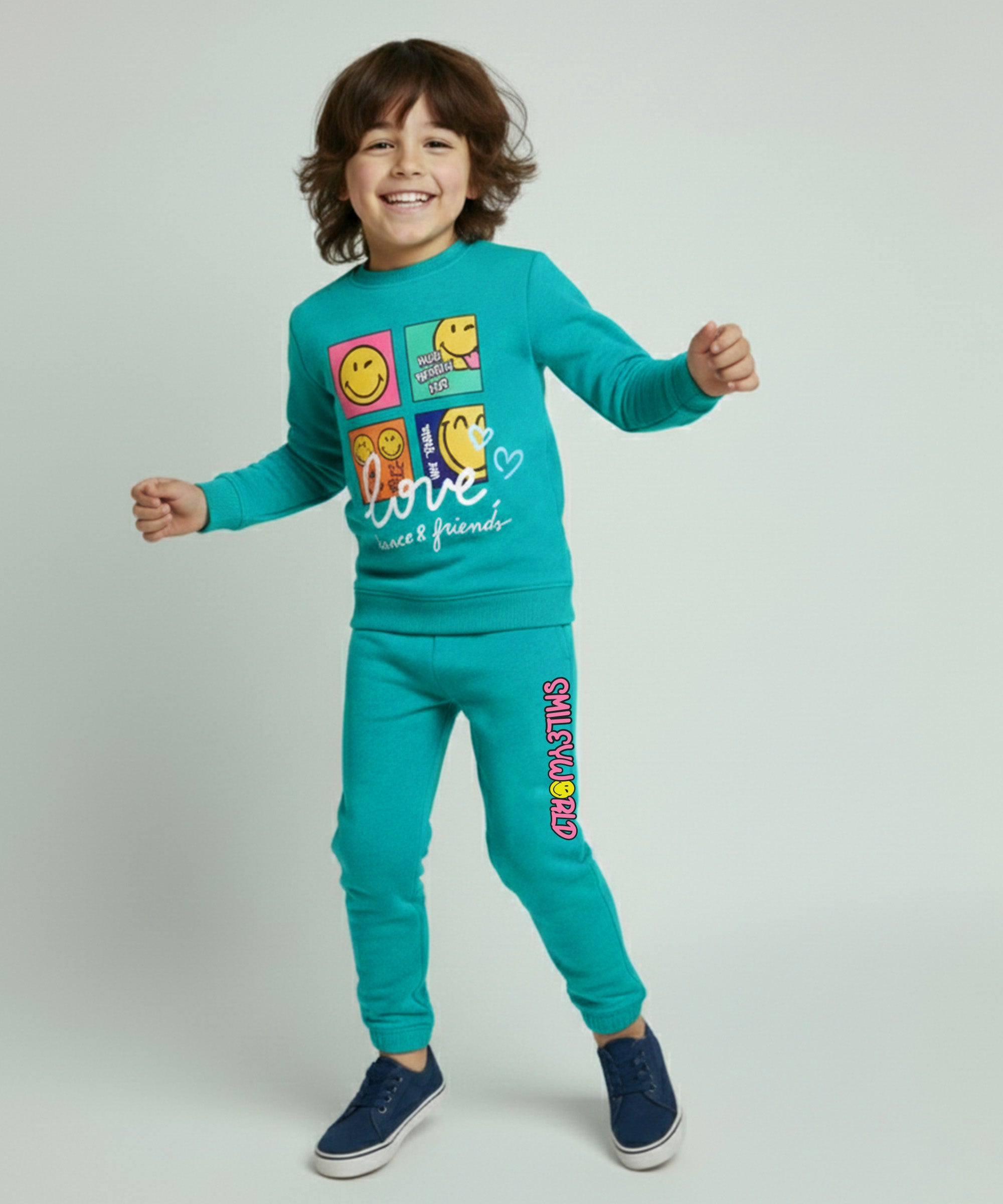 Boys & Girls Full Sleeve Sweatshirt & Pants | Rel Green