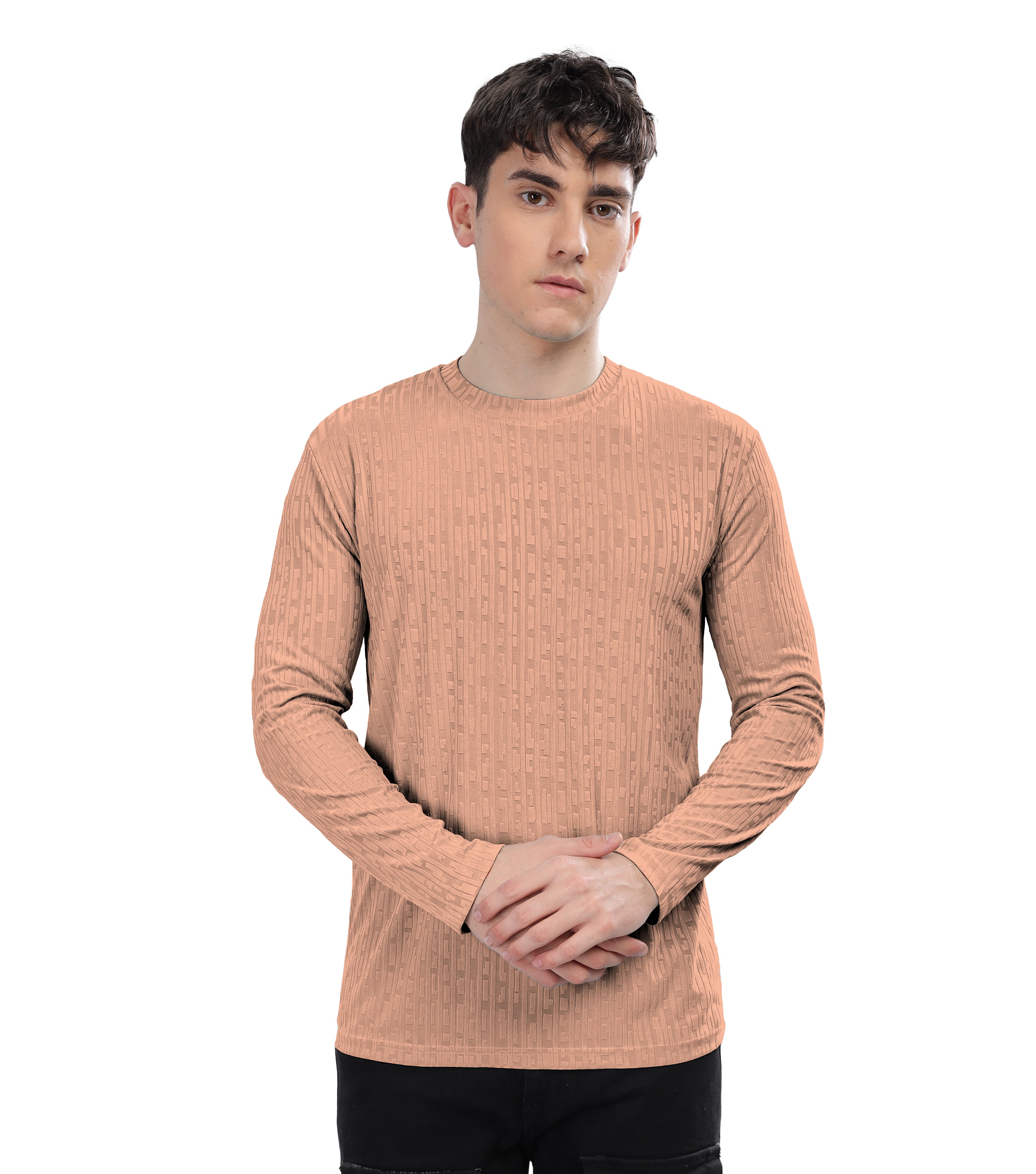 SHODOX® Men's Solid Polycotton Round Neck Full Sleeve Regular fit Tshirt (Pack of 1)