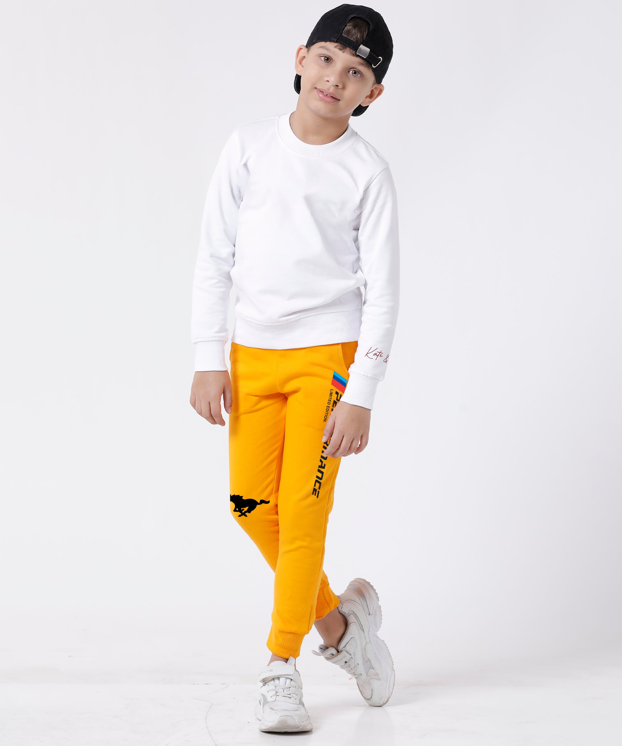 Boys Printed Premium Trouser | Yellow