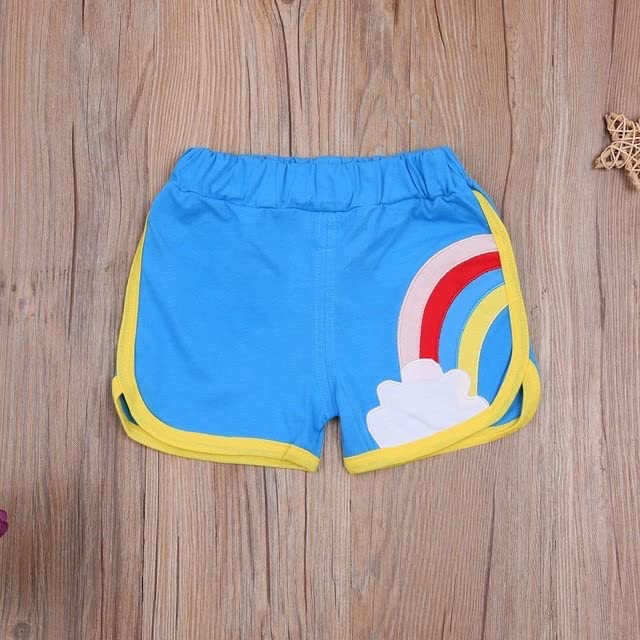 Girls Cotton Plain Regular Fit Shorts - Multicolor (Pack of 2)