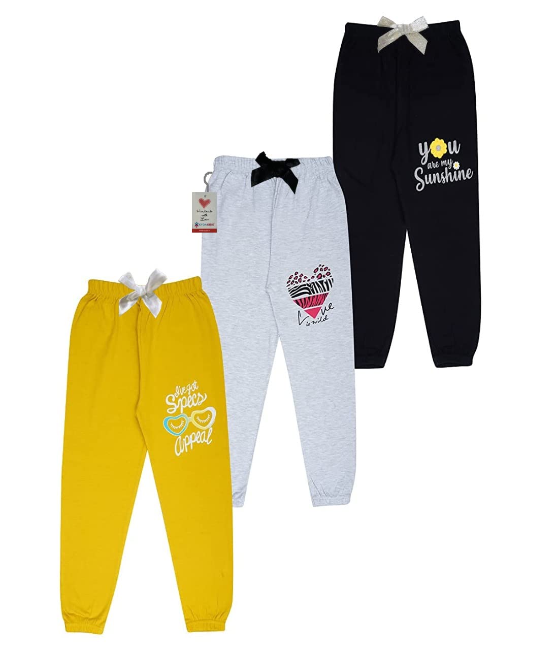 Girl's Regular fit Track Pants (GP3A_C3_Combo 3)
