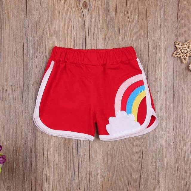 Girls Cotton Plain Regular Fit Shorts - Multicolor (Pack of 2)