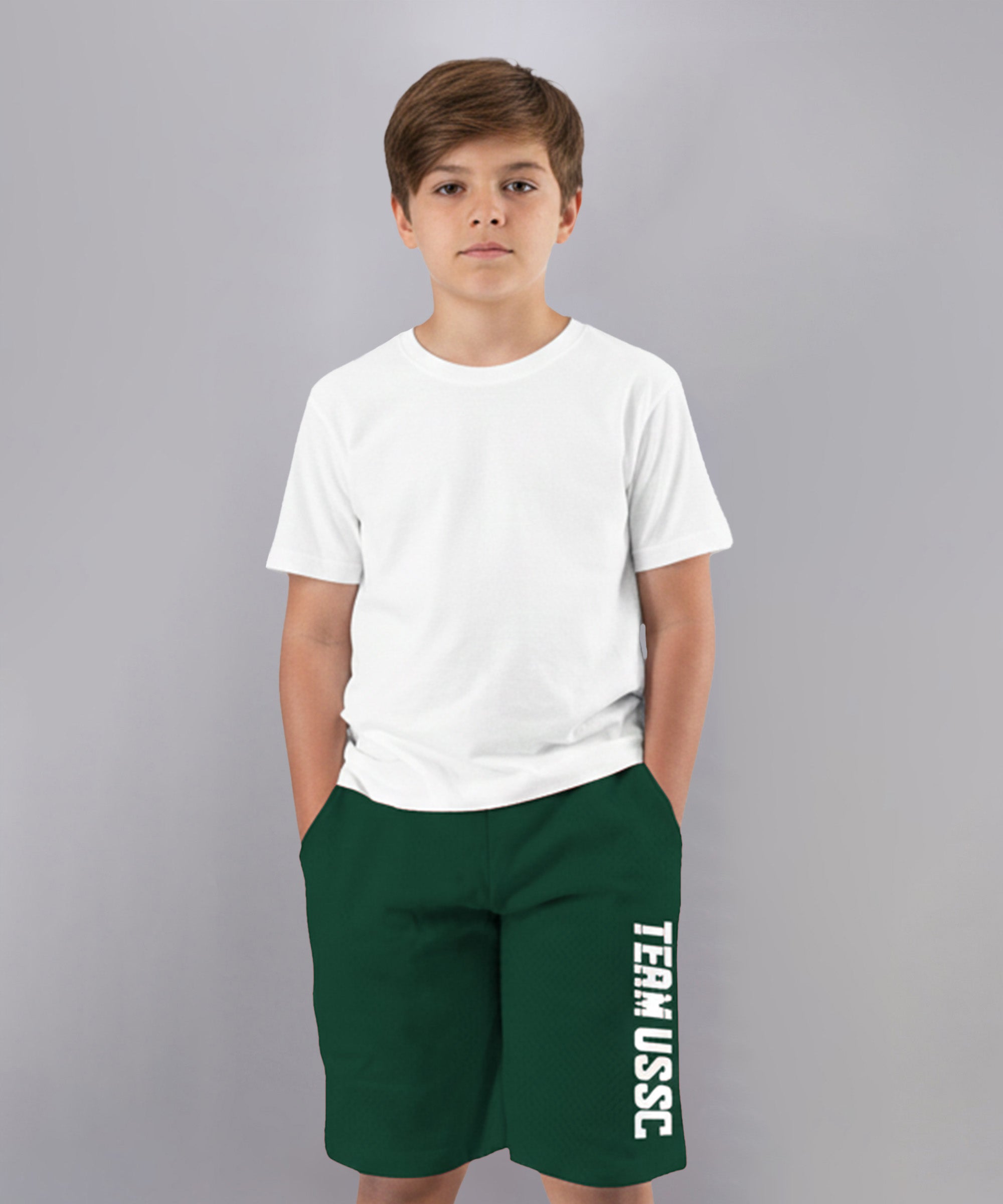 Boys Cotton Printed Bermuda USSC Shorts