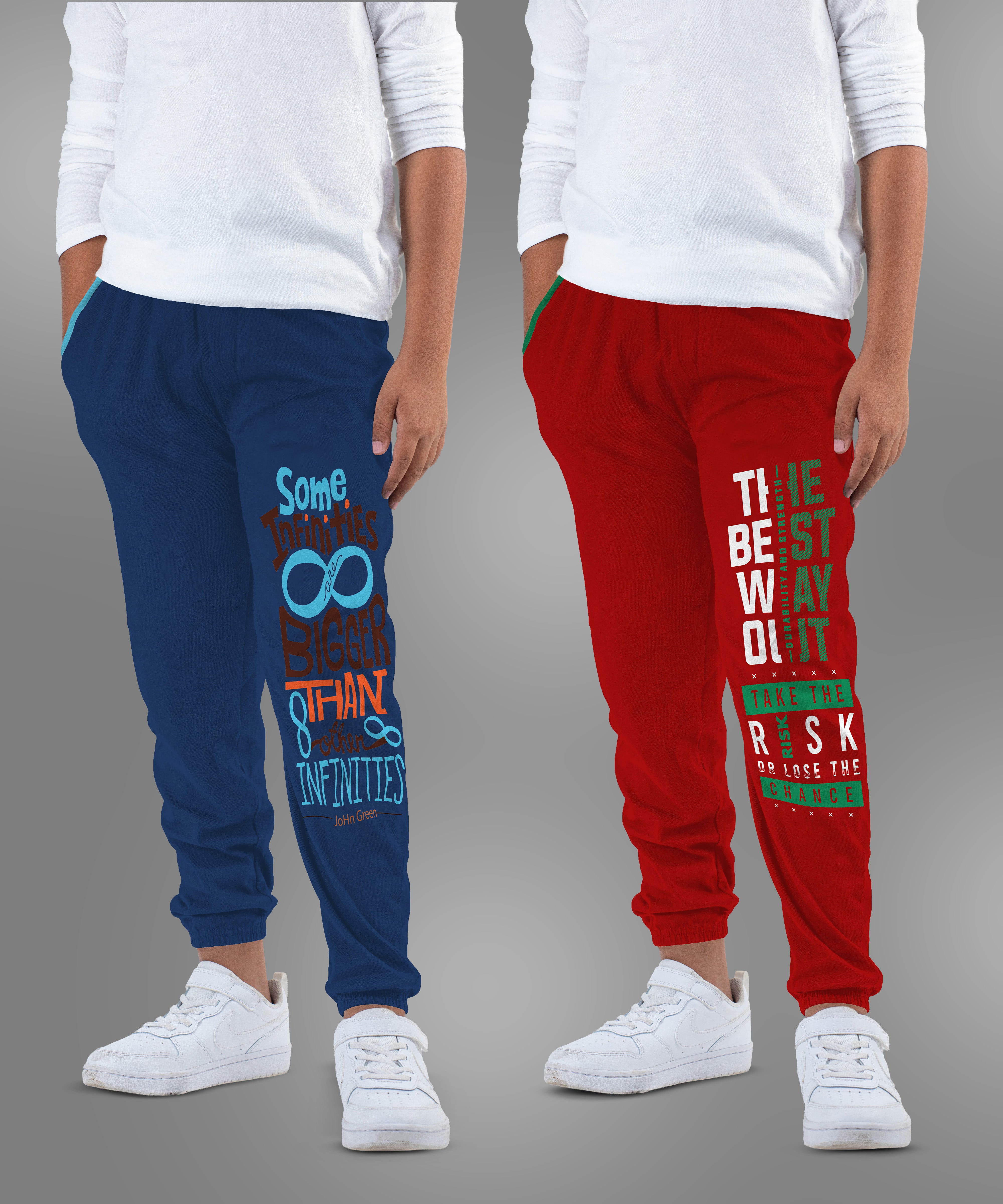 Boys Printed Track Pant (Pack of 2)